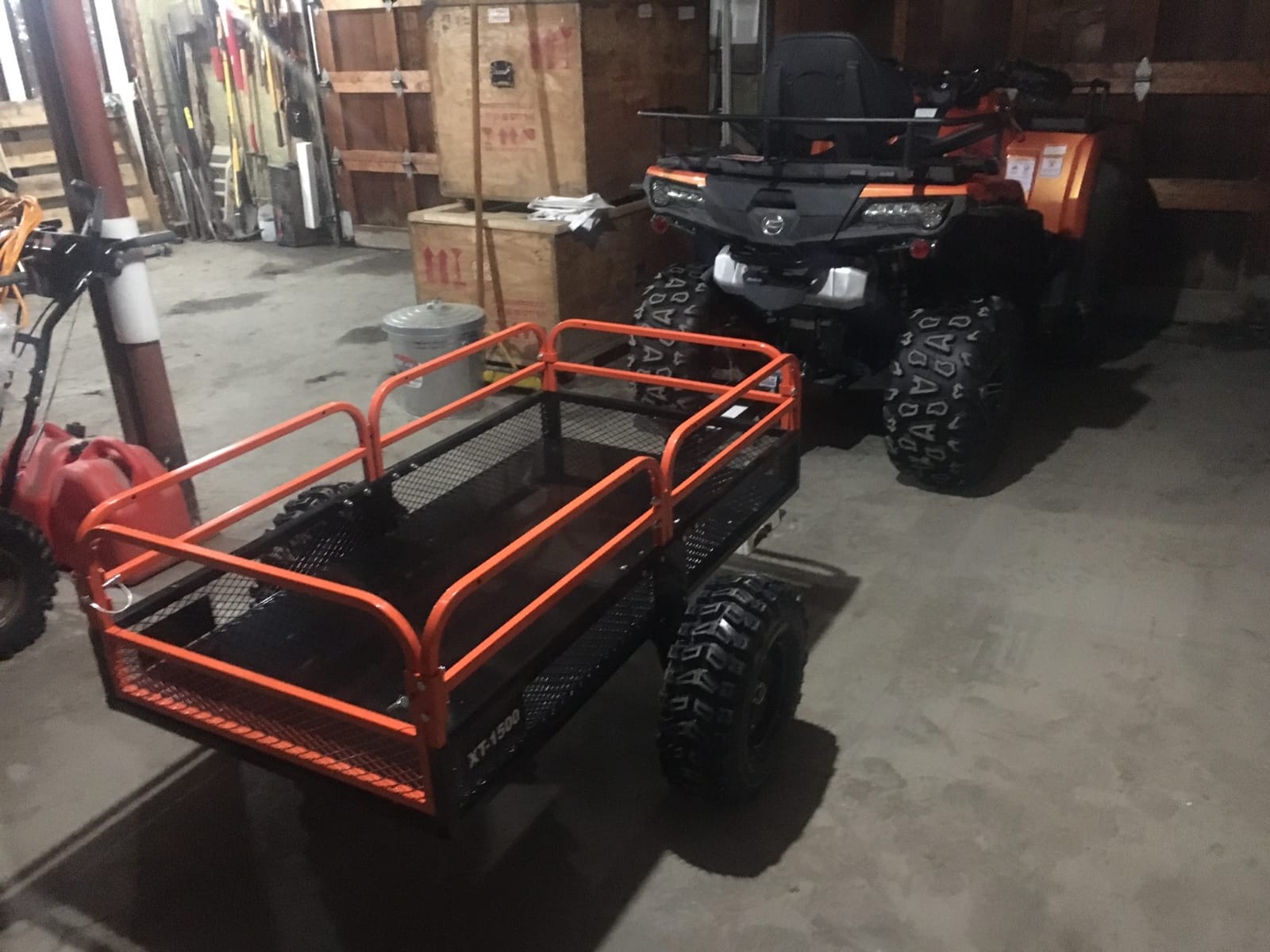Impact IMPLEMENTS 1500lb ATV/UTV/Tractor Trailer with Solid Steel Floor, Aggressive Tires, & Pivoting Tongue customer photo 2