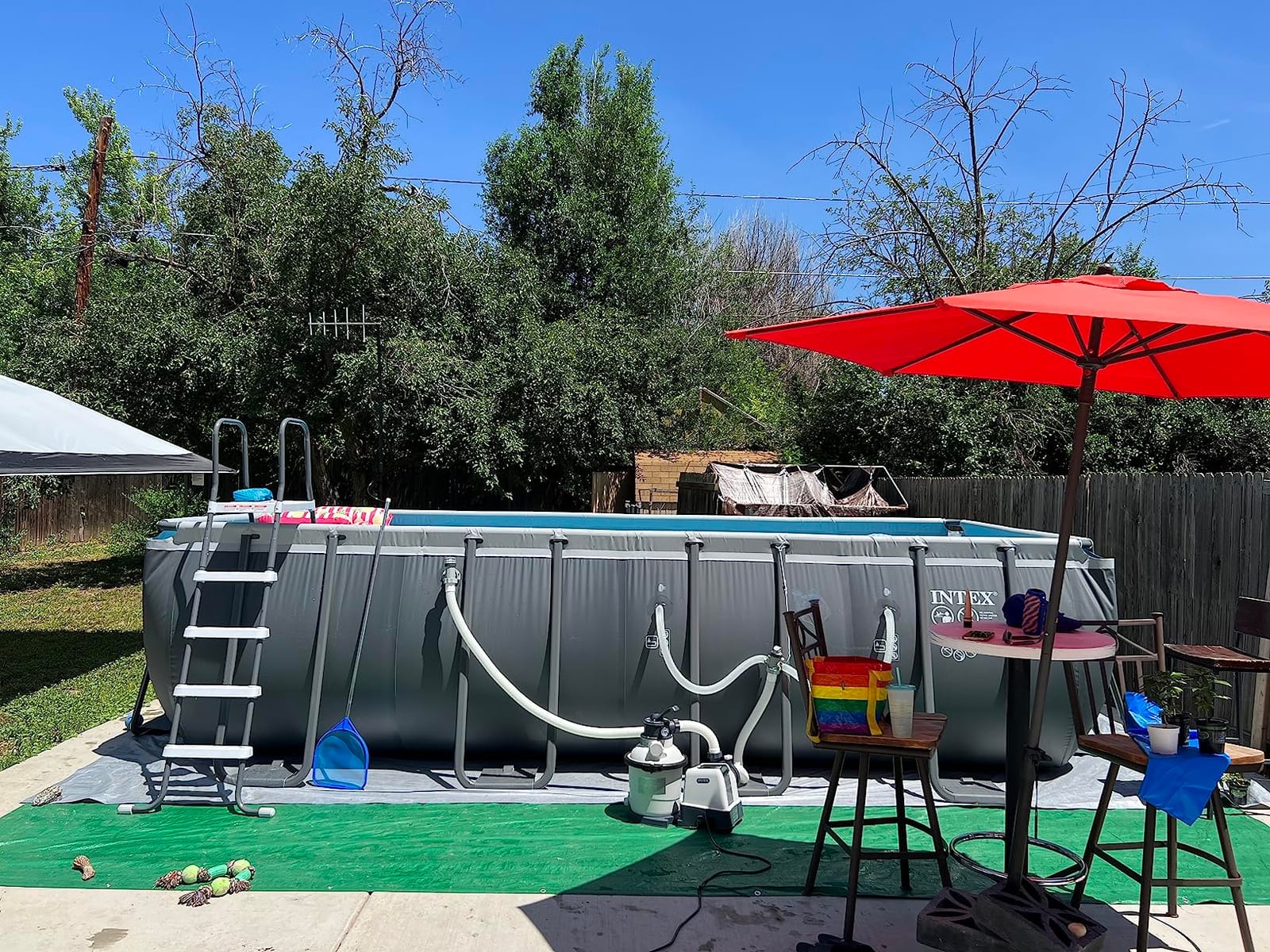 Intex Ultra XTR 32ft x 16ft x 52in Above Ground Swimming Pool Set w/Pump | 26373EH - 2800 GPH Sand Filter Pump, Ladder, Pool Cover & Ground Cloth Included - Strong Galvanized Steel Frame customer photo 2