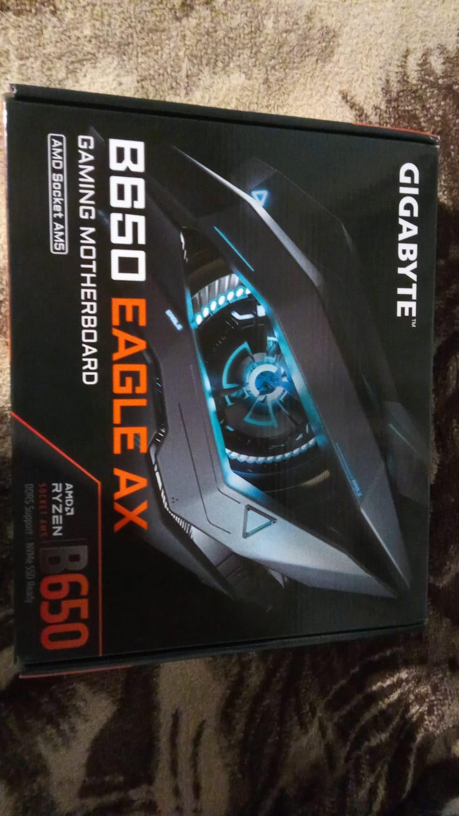 GIGABYTE B650 Eagle AX AM5 LGA 1718 ATX Motherboard, DDR5, Triple M.2 Slots (1x PCIe 5.0, 2X PCIe 4.0), USB 3.2 Gen2x2 Type-C, WiFi 6E, Realtek GbE LAN customer photo 1
