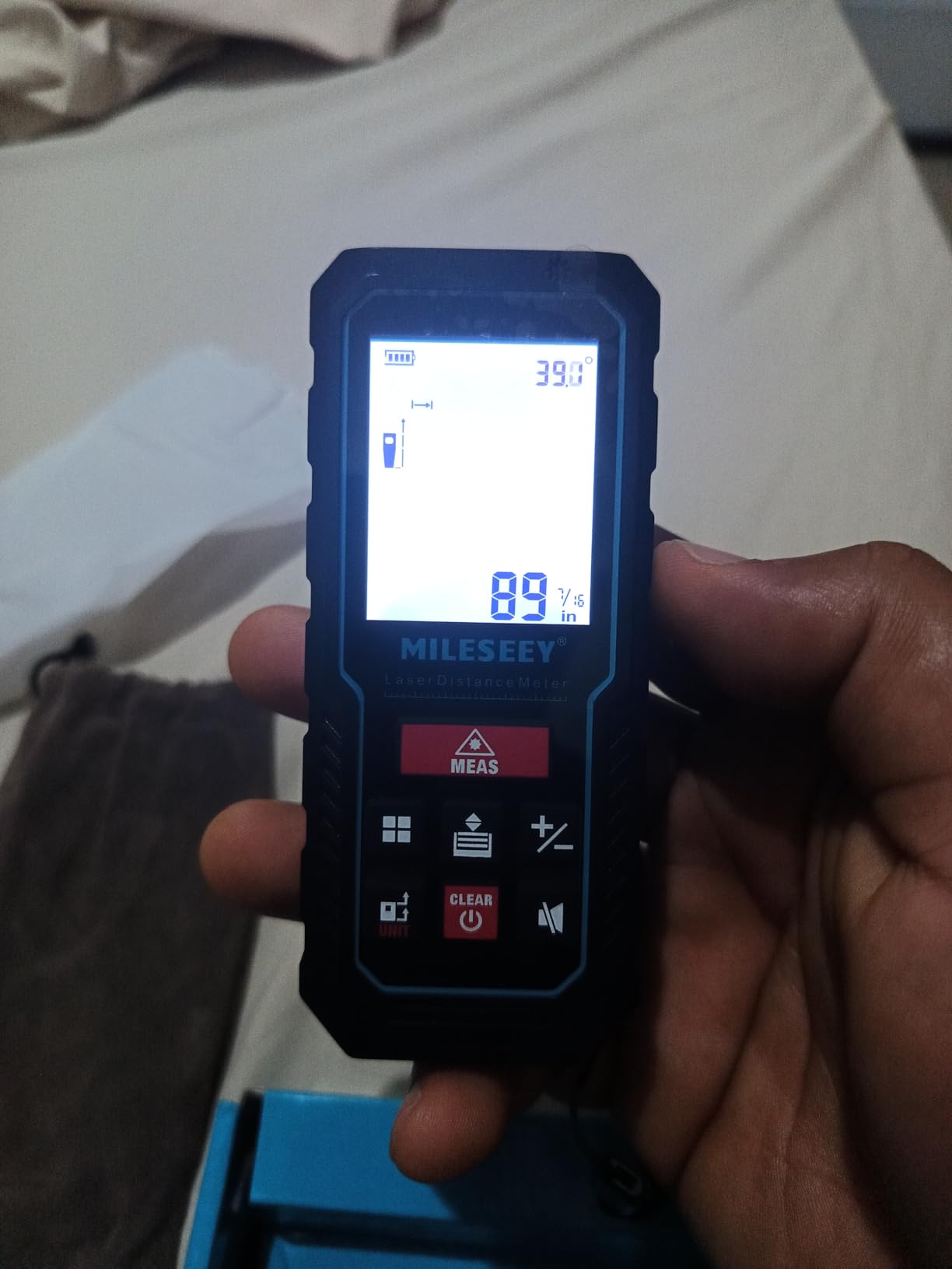 MILESEEY Laser Measure, Laser Measuring Tool with Angle Sensor, 2mm Accuracy customer photo 1