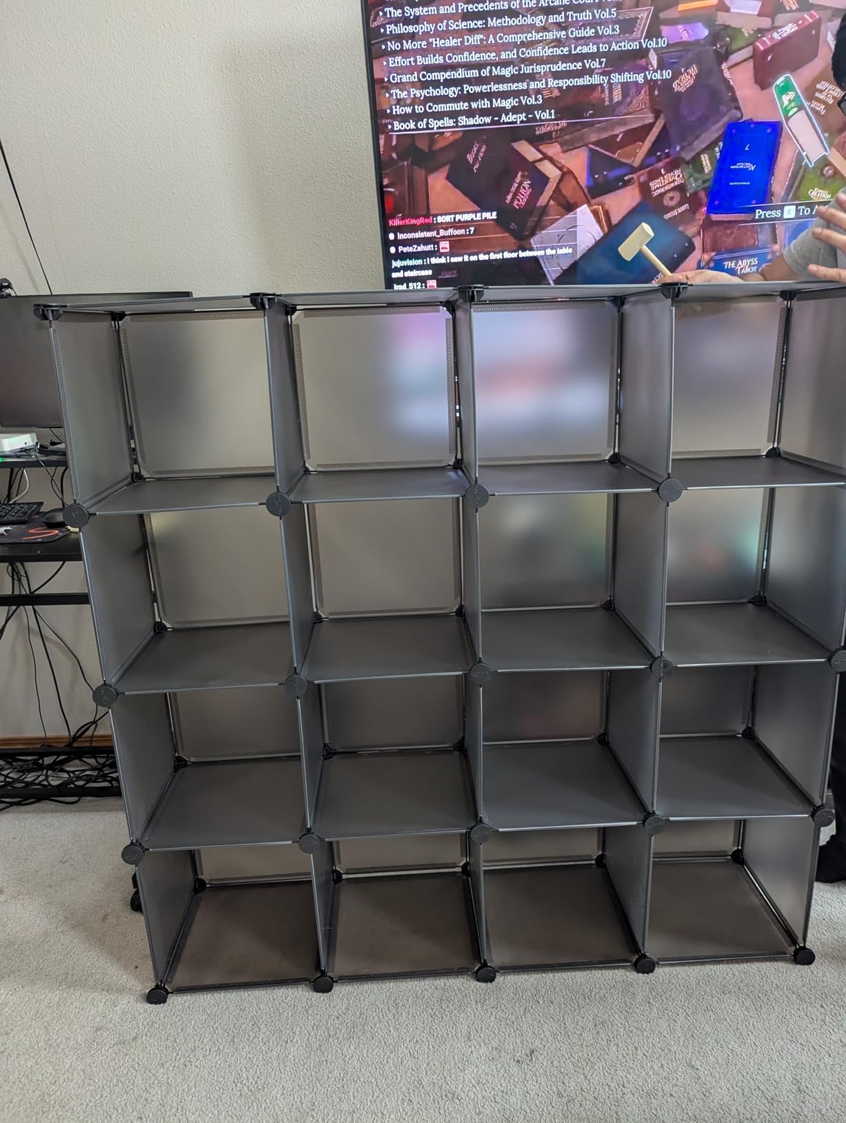 C&AHOME 16 Cube Storage Organizer Cube Shelves Units Storage Cubes, Black | Plastic DIY Closet Organizer, Stackble Modular Closet Storage Shelves Ideal for Home, Bedroom customer photo 2
