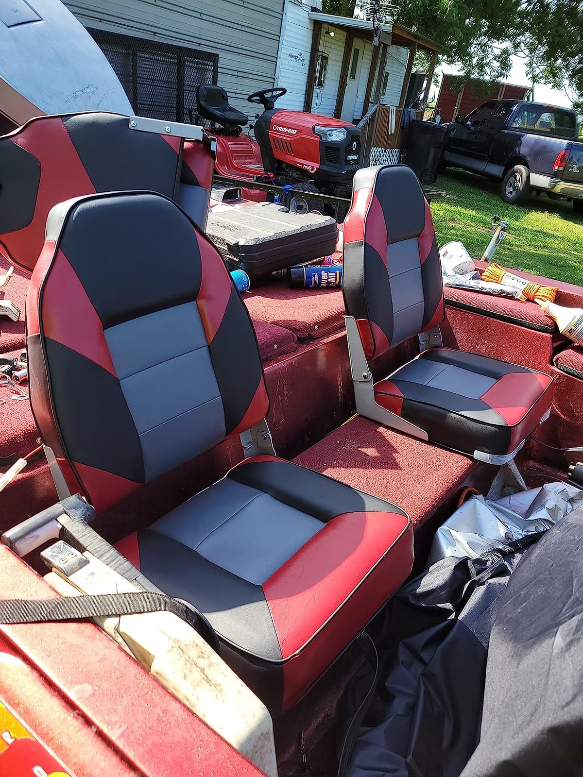 Leader Accessories High Back Folding Fishing Marine Boat Seat 2 Pack customer photo 1