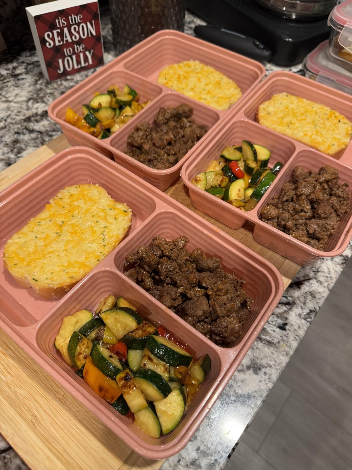Bentgo Prep 3-Compartment Meal Prep Containers with Lids, 20 Piece Set | 4-Cup Capacity, Portion Control, Stackable, Microwave, Freezer & Dishwasher-Safe, PFAS & BPA-Free (Navy Blue) customer photo 1