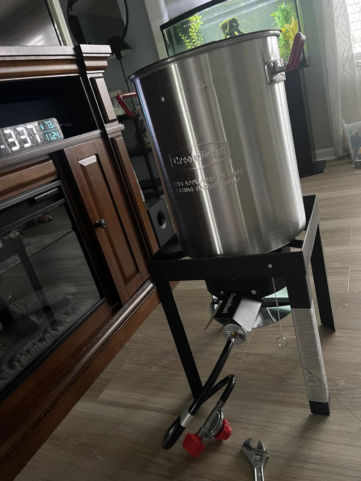 CreoleFeast TFS3010 Propane Turkey and Fish Fryer Boiler Steamer Set, 30 Qt. Turkey and 10 Qt. Fish Fryer, 50,000 BTU Burner customer photo 2