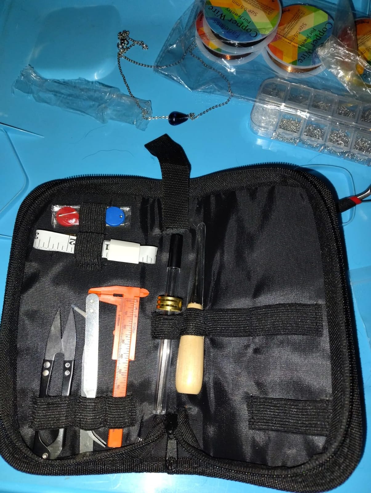 Thrilez Wire Wrapping for Jewelry Making, Repair and Beading Supplies Kit with Craft Ring Wire, Tools, Pliers and Jewelry Findings customer photo 2