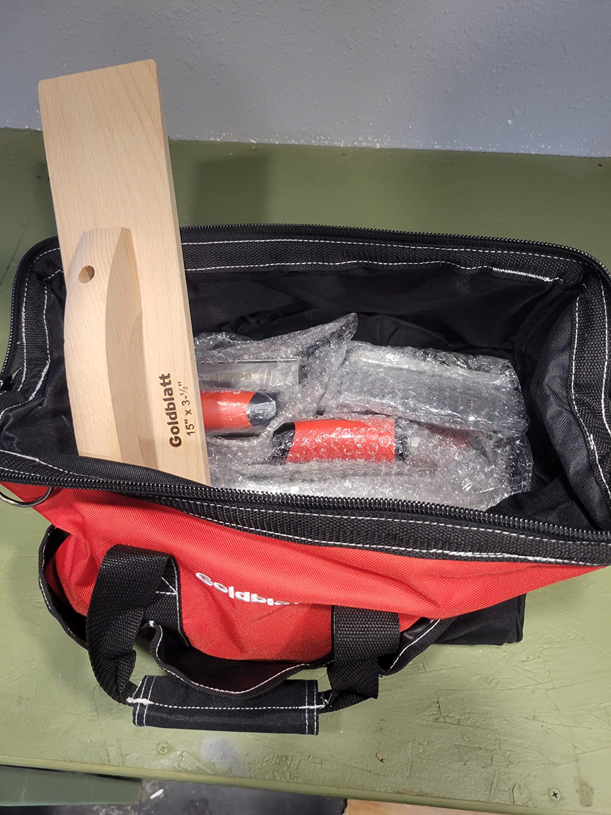 Goldblatt 8 Pieces Concrete Tools, Masonry Tool Kit for Cement Finishing | Hardened Steel Masonry Trowel, Magnesium Float, Concrete Hand Float, Groover, Edger, for Concrete Finishing & Cement Work customer photo 2