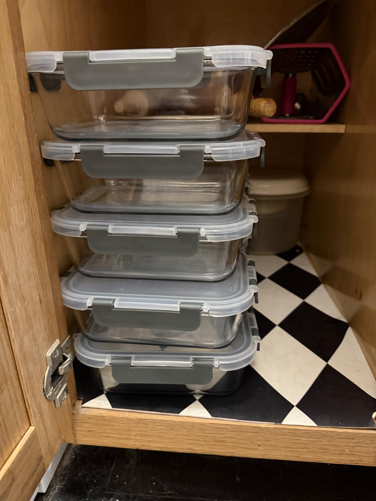 KOMUEE 10 Packs 30 oz Glass Meal Prep Containers with Lids | Glass Food Storage Containers with Lids, Airtight Lunch Bento Boxes, Microwave, Freezer and Dishwasher, Gray customer photo 2