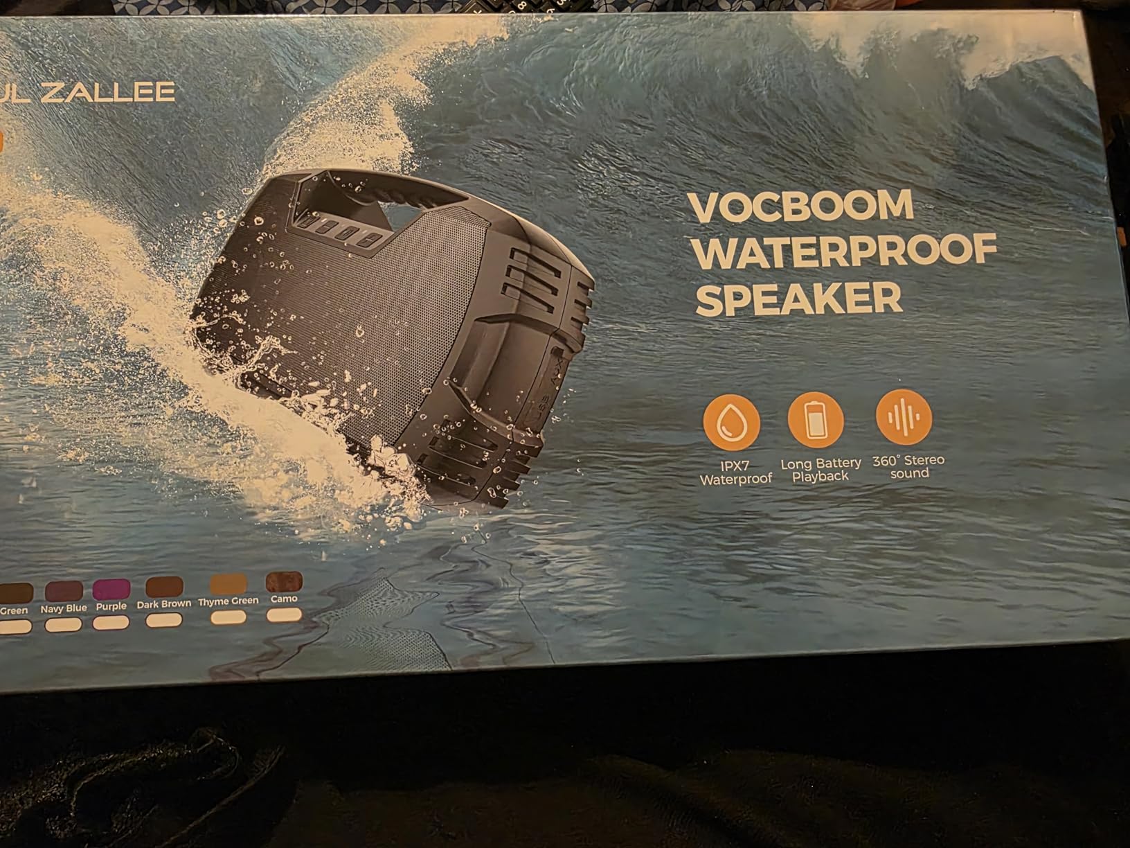 Outdoor Bluetooth Speaker, IPX7 Waterproof, 90W Peak, 32H, Black | Floating design, deep bass, TWS stereo, portable handle, rugged build for pool days, beach trips, kayaking, and hiking customer photo 1