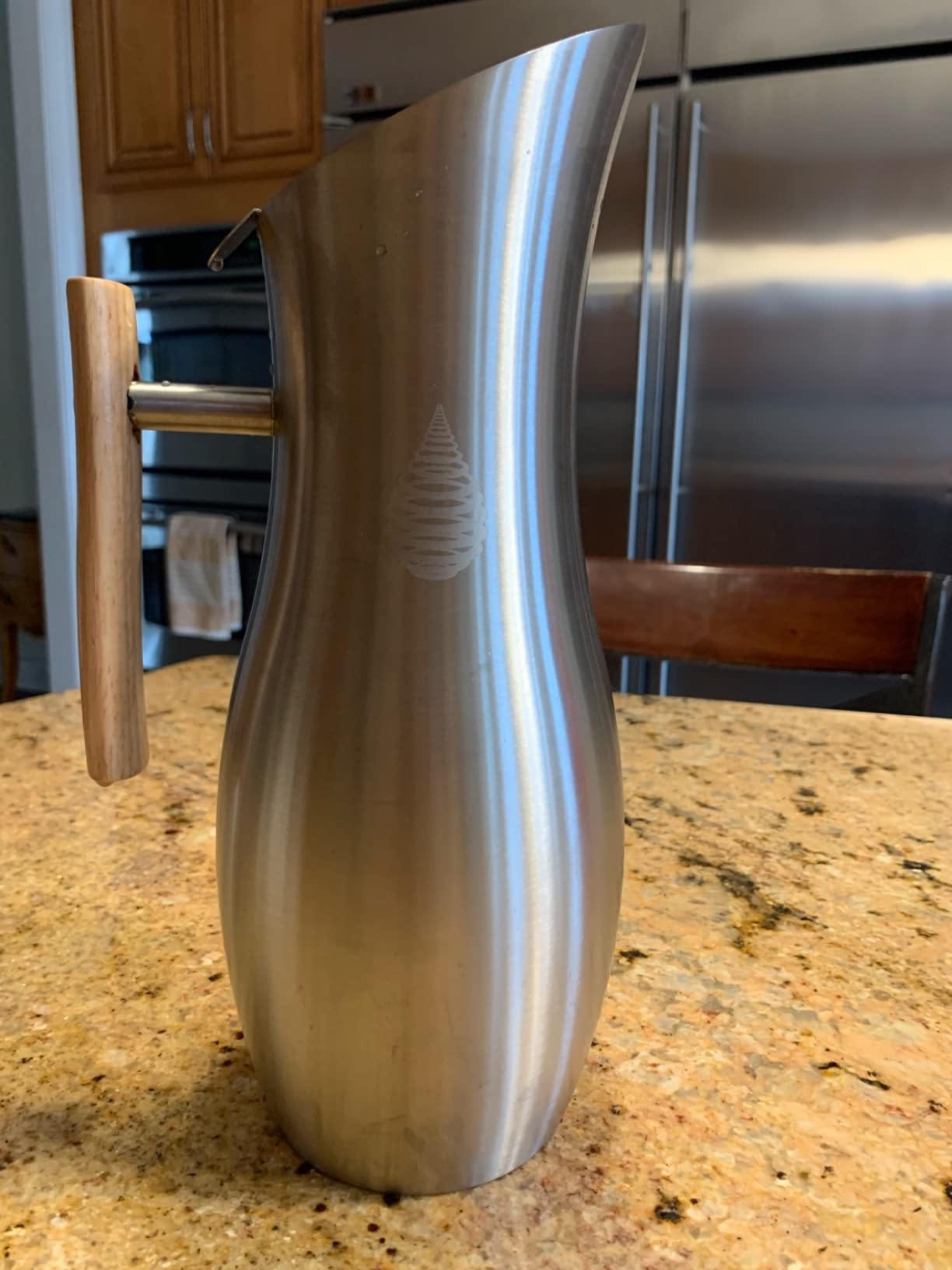 Invigorated Water Alkaline Water Filter Pitcher, Stainless Steel, 8-Cups | Water Filter Pouch Removes Chlorine, Retains Minerals, BPA-Free, Wood Handle, Increase pH, 105-Gallon Long-Life - Black customer photo 2