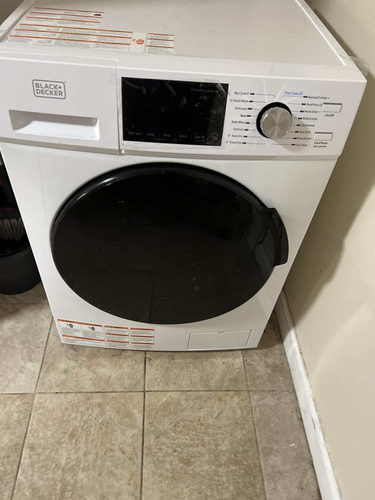 BLACK+DECKER Washer and Dryer Combo, 2.7 Cu. Ft. Capacity, BCW27MW, White customer photo 1