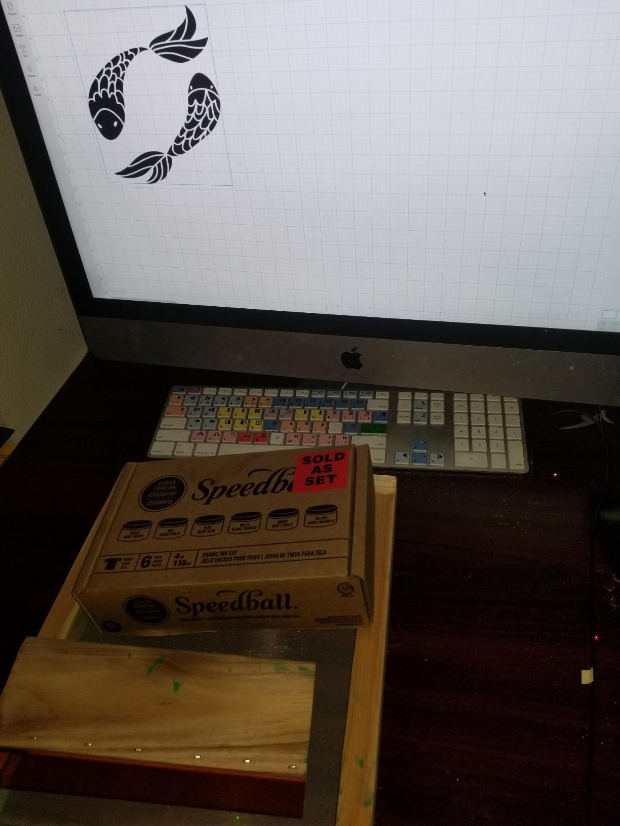 Caydo 38 Pieces Screen Printing Kit Include Fabric Screen Printing Ink, 4 Size Screen Printing Frame customer photo 1