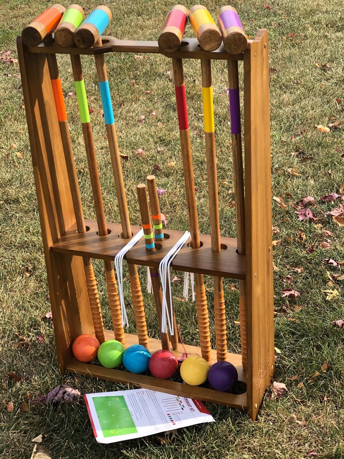 GoSports Premium Wood Stained Six Player Croquet Set with Handcrafted Wooden Stand customer photo 1