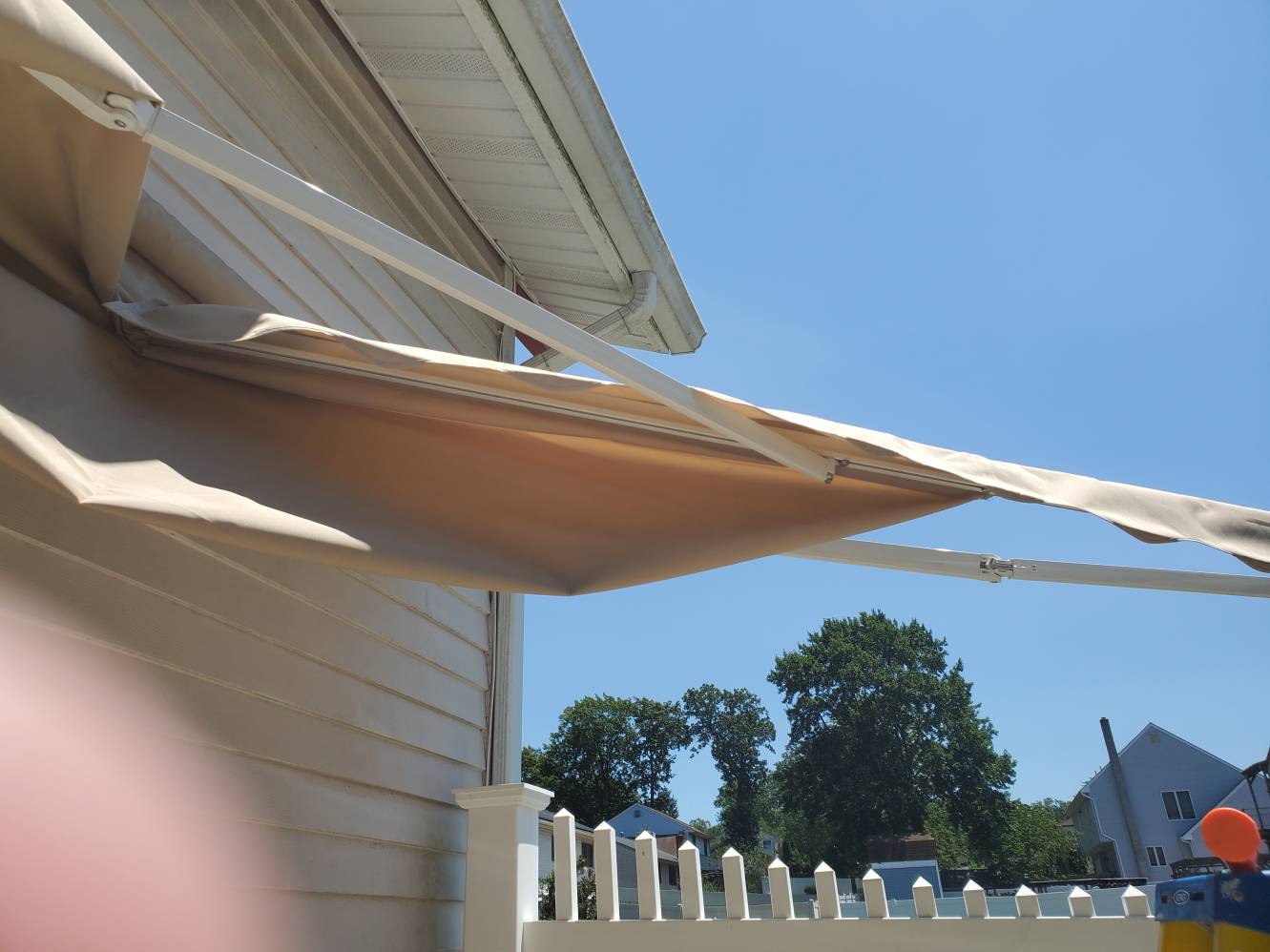 AECOJOY Retractable Awning, 13' x 10' Awnings for Outside, Beige | Retractable Awnings for Patio, Sunsetter Awning Canopy Cover Outdoor Deck Porch Awnings with Manual Crank Handle for Backyard customer photo 1