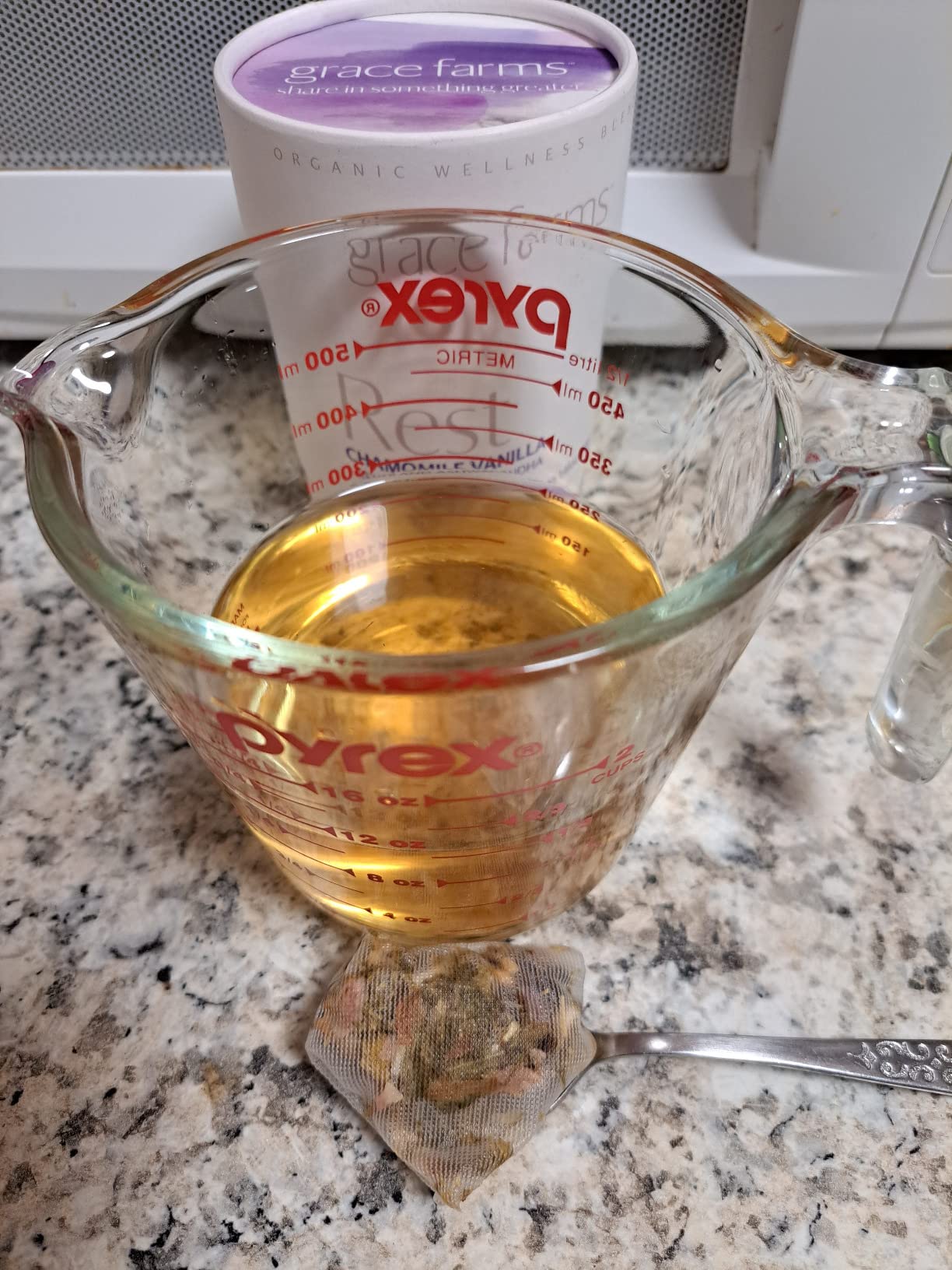 Grace Farms REST Wellness Organic Tea Blend (16 Pyramid Sachets) | Sleep and Stress Support For Evening | Chamomile Vanilla Tea with Adaptogenic Herbs and Mushrooms | Fairtrade and Kosher customer photo 2