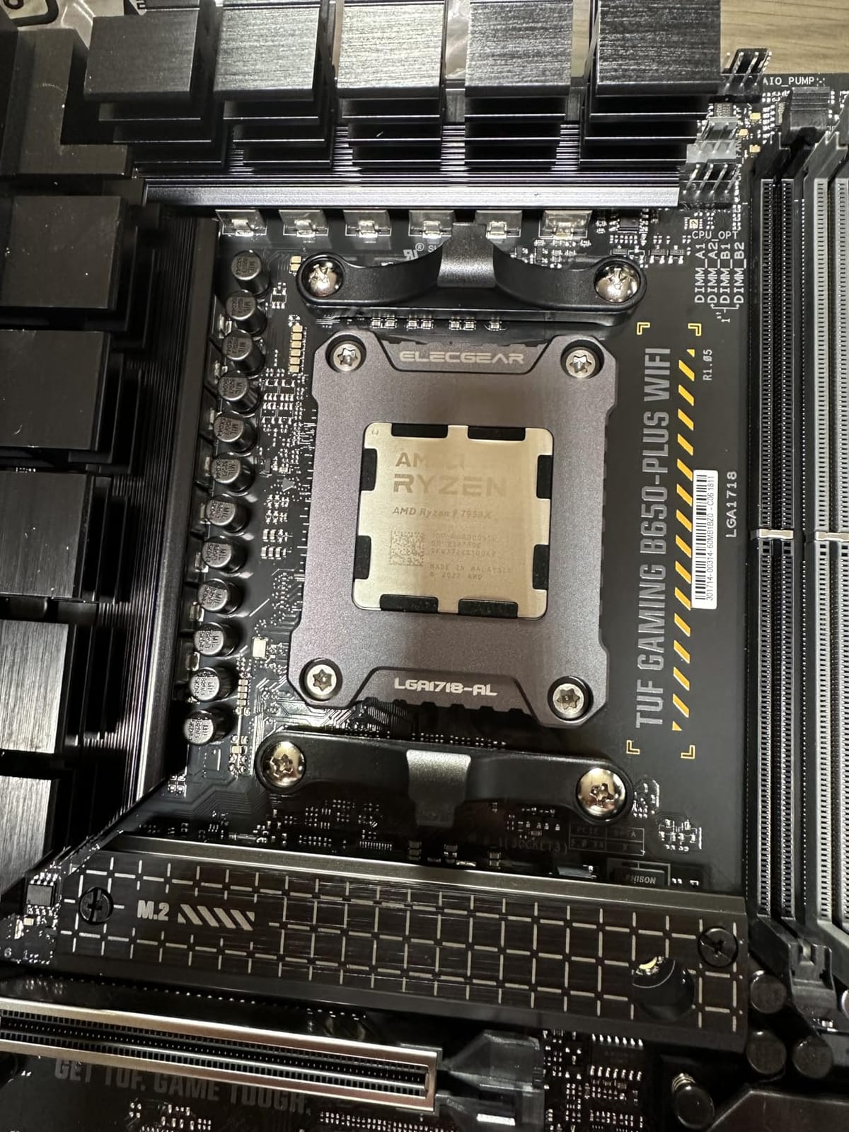 ASUS TUF Gaming B650-PLUS WiFi AMD B650 AM5 Ryzen Desktop 9000 8000 and 7000 ATX Motherboard, 14 Power Stages, PCIe 5.0 M.2, DDR5 Memory, WiFi 6 and 2.5 Gb Ethernet, USB4 Support Aura Sync customer photo 1