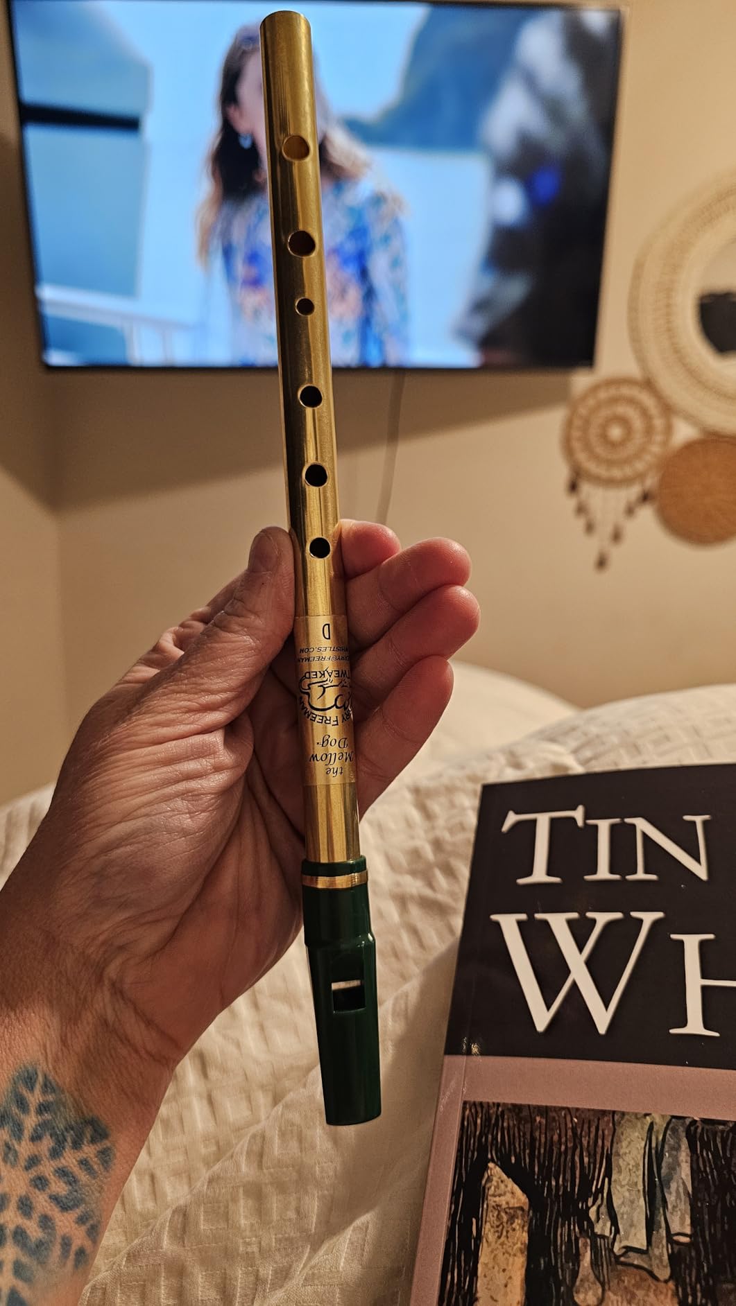 Jerry Freeman Tweaked Key of D Mellow Dog Tin Penny Whistle Irish Pennywhistle - Professional Quality customer photo 2