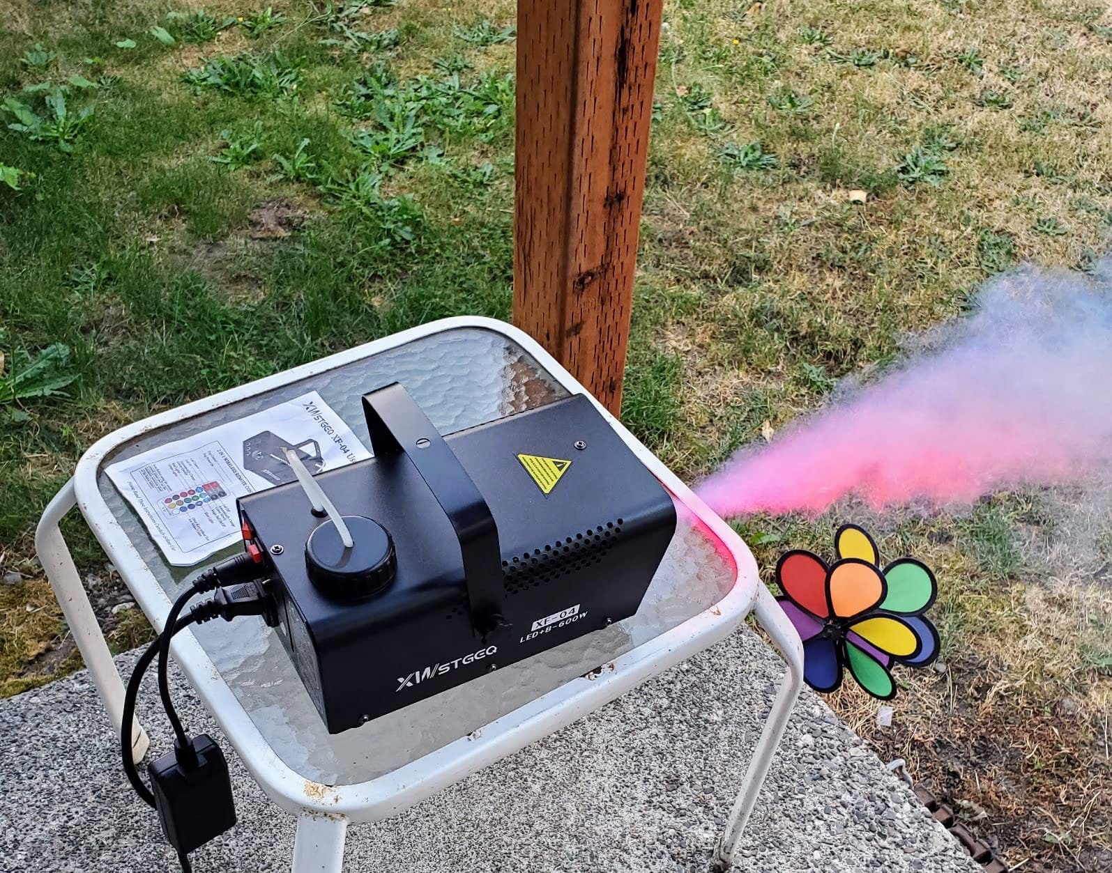 XWSTGEQ 500W Haze Machine with 1.2L Tank DMX Wireless Manual Control | Low Noise, Fast Preheat, 4H Continuous Fog, Safe Overheat Protection for DJ Halloween Stage Christmas Party customer photo 1