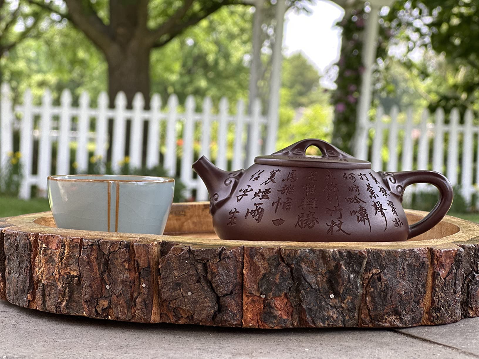 Zisha Teapot, Chinese Yixing Clay Handmade Teapot 8.9 Oz, Infuse Brew Kung Fu Loose Leaf Tea Maker - ruyi Shipiao, Purple Clay customer photo 2