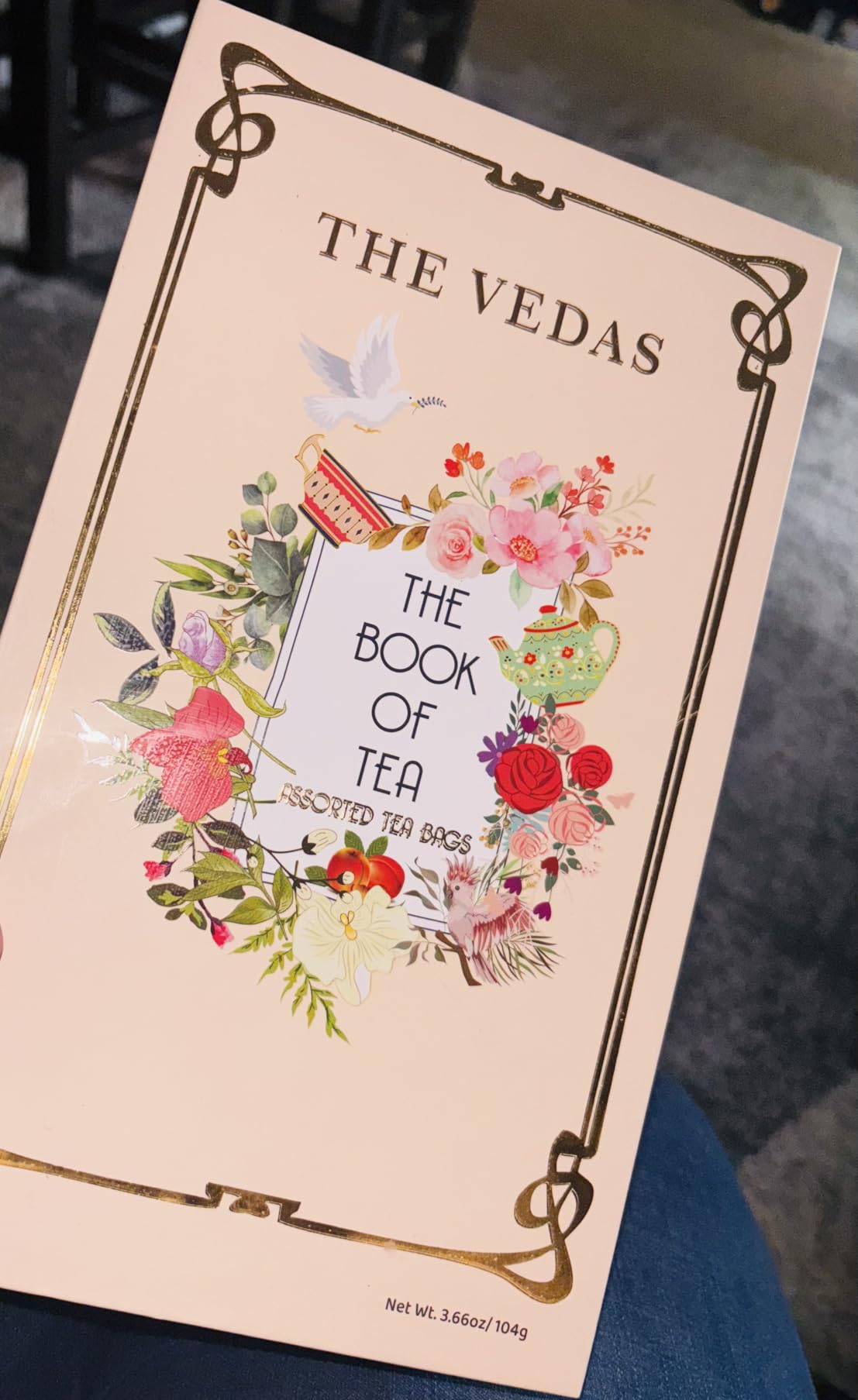 The Vedas Book Of Tea | Assorted Tea Bags Gift Box | 12 Exotic Herbal Tea Blends In Handcrafted Cotton Tea Bags & Pyramid Teabags | 4 Units of Each Variety, Net 48 | Tea Gift Hamper | Tea sampler gift set box | Tea collection | Tea sets for women gift | Tea Gift Sets customer photo 1