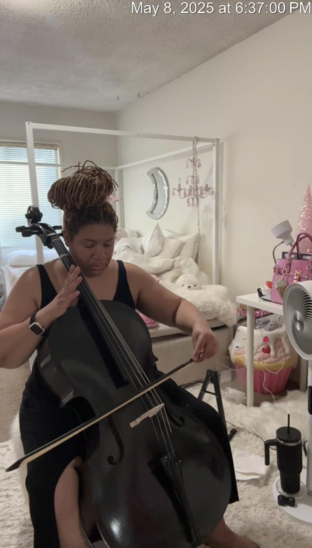Ktaxon Full-Size Cello, Beginner Cello 4/4, Acoustic Cello Kit | Full Equipment with Portable Bag, Bow, Bridge and Rosin for Beginners | Adults & Kids String Musical (Nature) customer photo 2