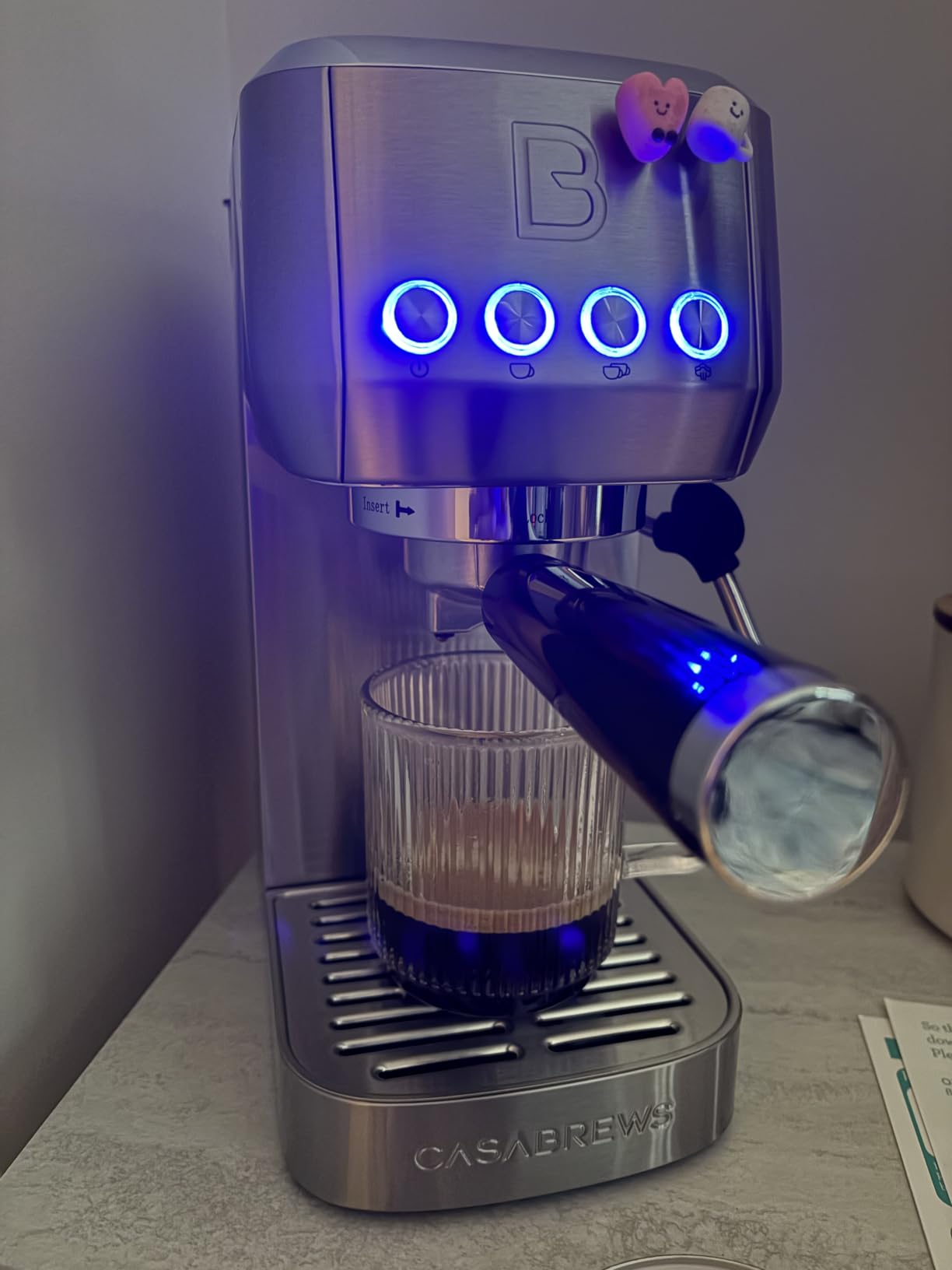 CASABREWS 3700 Essential Stainless Steel Espresso Machine with Steam Wand | 20-Bar Italian Pump, Powerful Steam Wand, 43.9oz Removable Water Tank, Compact Espresso Maker for Home, Cappuccino & Latte customer photo 1