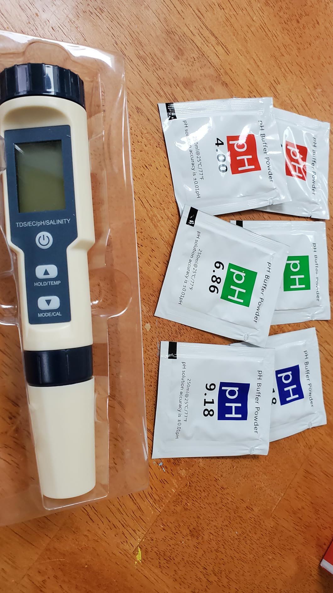 Pool Salt Tester & PH Meter, Hofun Digital Salinity Meter and PH Tester for Aquarium and Pool Saltwater Water, 5 in 1 Salinity PH Temp EC and TDS Meter customer photo 1