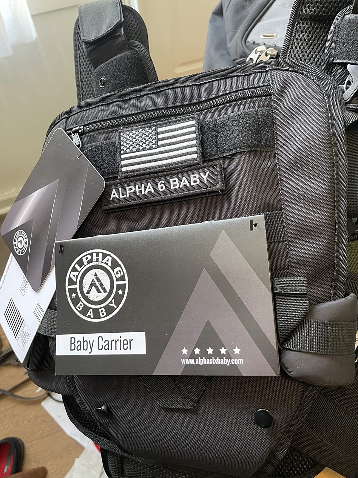 Front Facing Baby Carrier for Dad | Ergonomic Baby Carrier for Men | Infant to Toddler | Military Design Holder with Lumbar Support | Great for Hiking and Travel | MOLLE Compatible | Desert Khaki customer photo 2