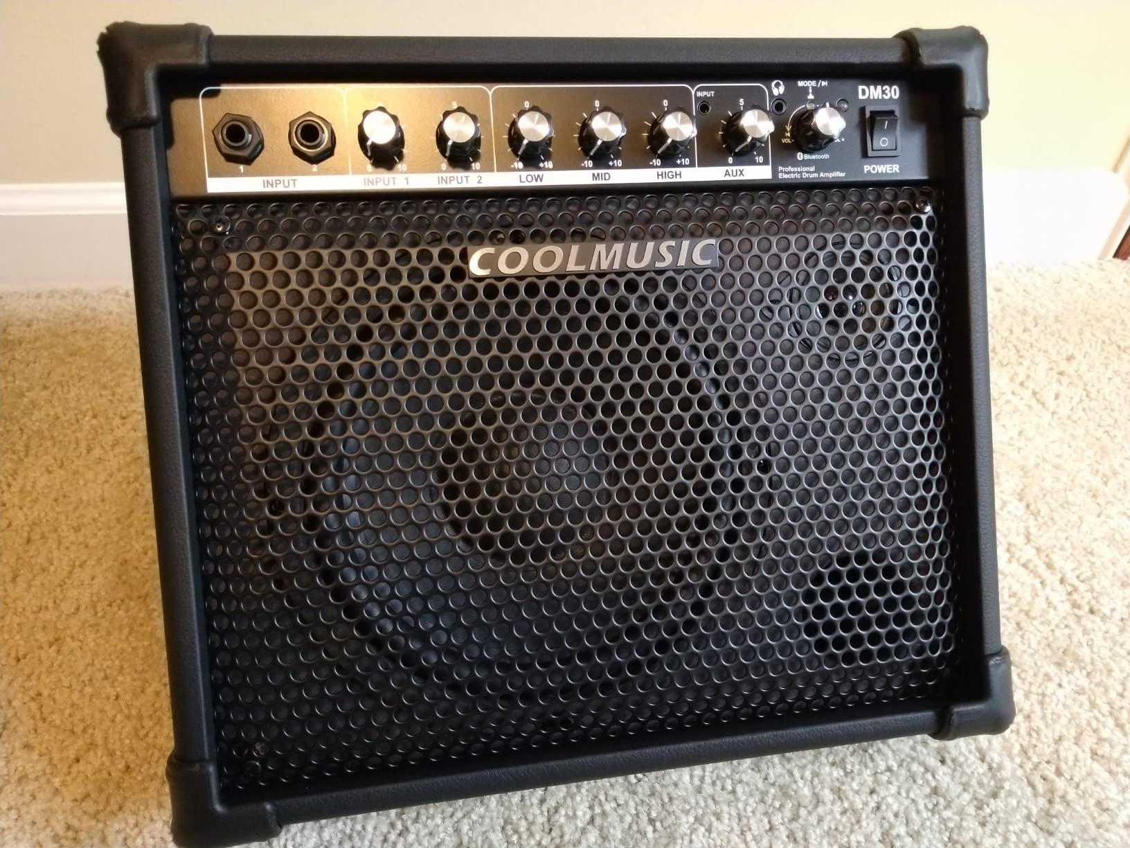 Coolmusic Drum Amplifier 30W, Wireless Electric Drum Speaker Keyboard Amp with 3-Band EQ and DI Out customer photo 2