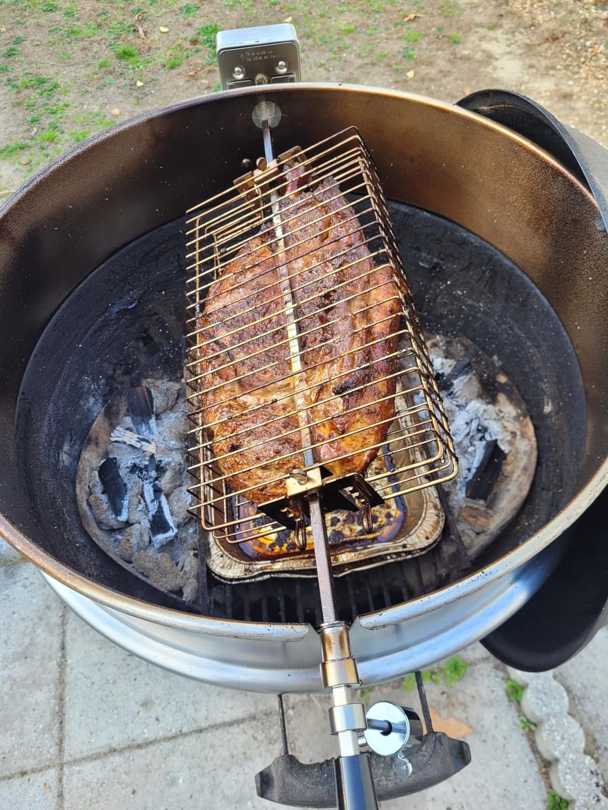 onlyfire Upgrade Stainless Steel Rotisserie Ring Kit Weber 22