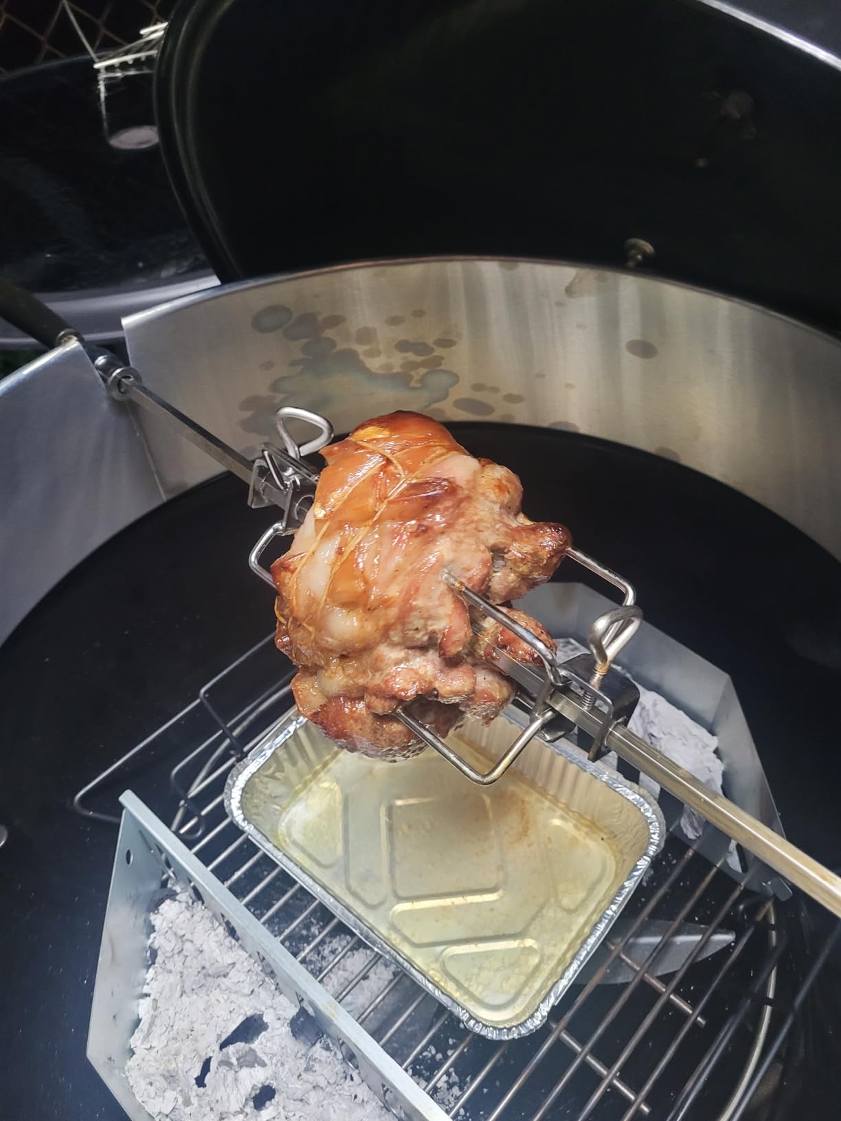 onlyfire Upgrade Stainless Steel Rotisserie Ring Kit Weber 22