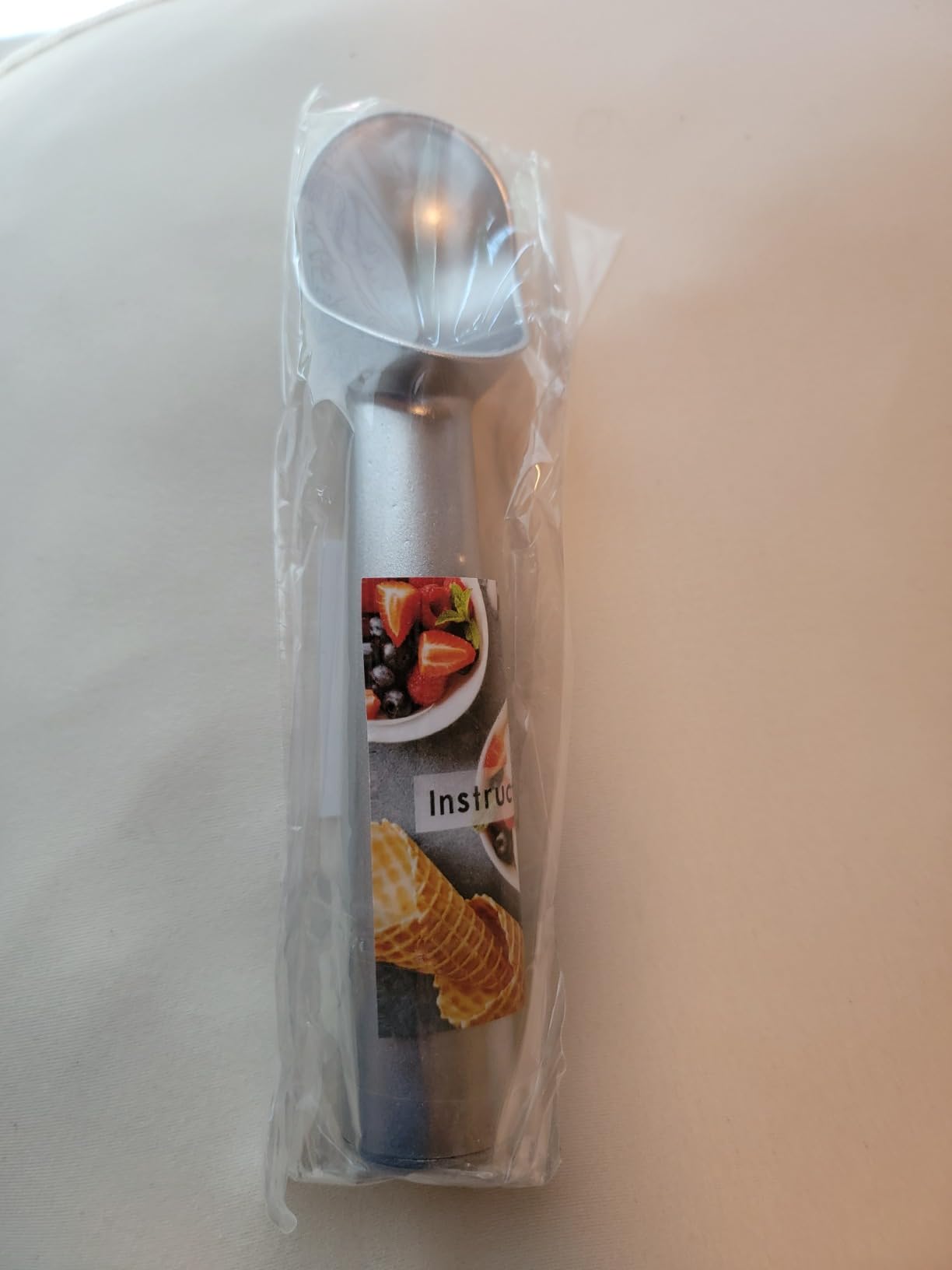 CUNSENR 7 inch Metal Ice Cream Scoop with Ergonomic Grip Handle, Silver, Professional Ice Cream Scooper, Nonstick Aluminum One-Piece Structure customer photo 2