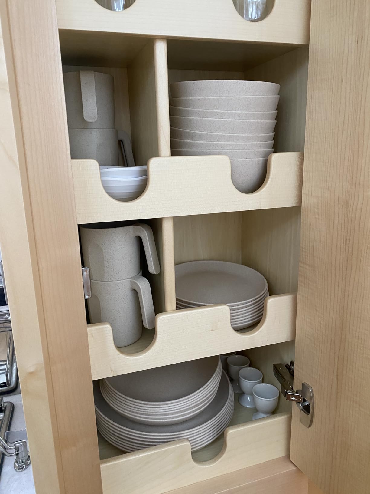Grow Forward 16-piece Premium Wheat Straw Dinnerware Sets for 4 - Unbreakable Dishwasher & Microwave Safe Plastic Plates and Bowls Sets - Patio, Outdoors, RV, Camping Dishes - Seascape customer photo 1