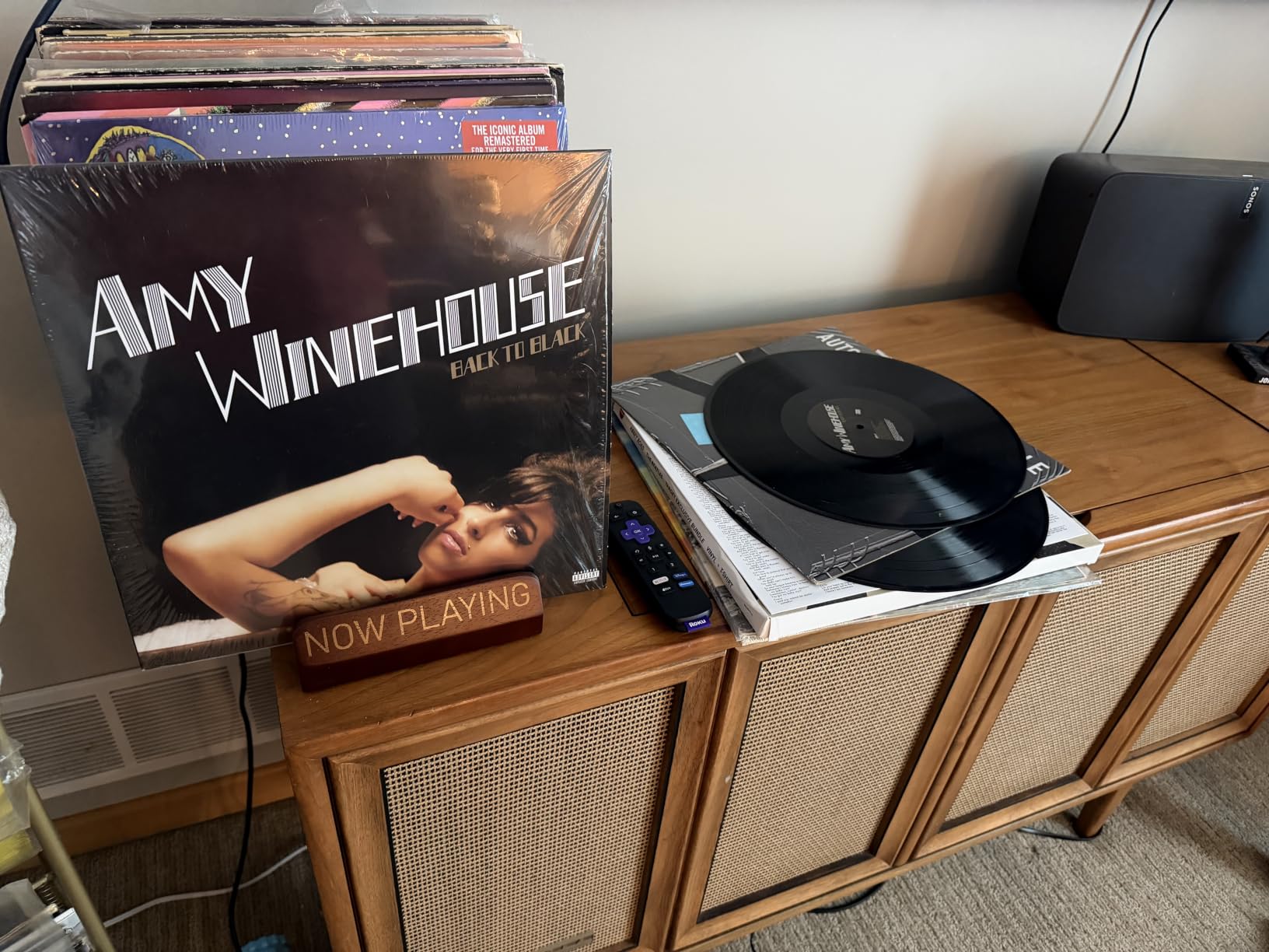 BS-VOG Now Playing Vinyl Record Holder Storage Fits 50 LPs, Gift Package | Display Your Now Playing Record, Assembles in Seconds, Doubles as a Magazine & Book Rack, Premium Wood, Non-Slip Grooves customer photo 2