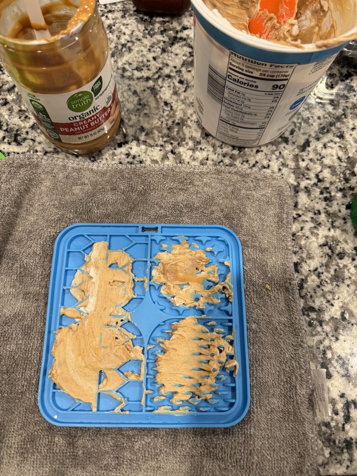 Lick Mat for Dogs and Cats，Cat Licking Pad with Suction Cups for Dog Anxiety Relief，Dog Peanut Butter Lick Pads for Dogs Perfect for Bathing Grooming,Slow Feeders for Dogs and Cats,4Pack customer photo 2
