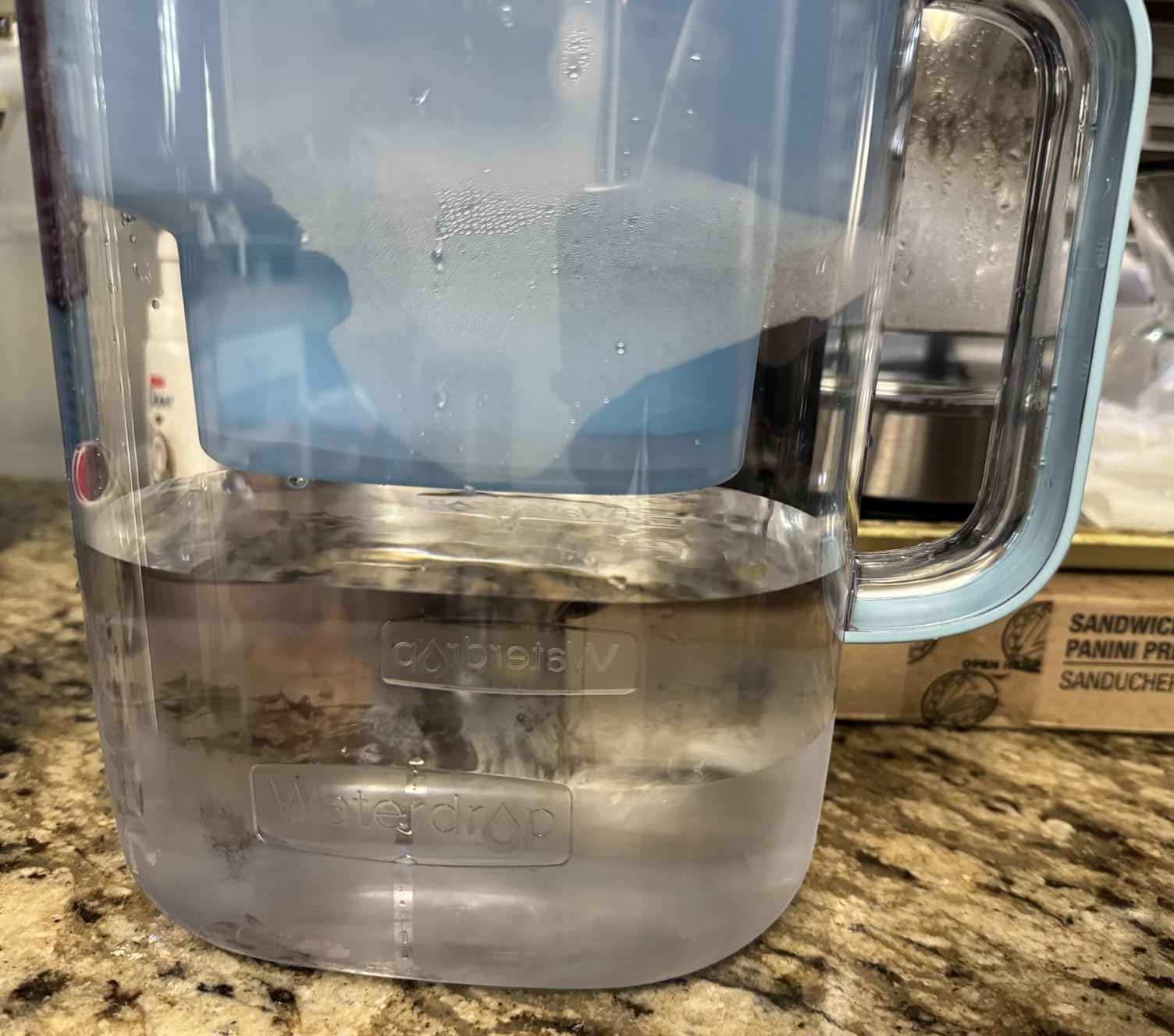 Waterdrop PT-07B-A Alkaline Water Filter Pitcher, 10-Cup, Up to pH 9.5 | Healthy, Clean & Toxin-Free Mineralized Alkaline Water, Up to 100 Gallons, Improves Coffee Taste, BPA-Free, Blue customer photo 1
