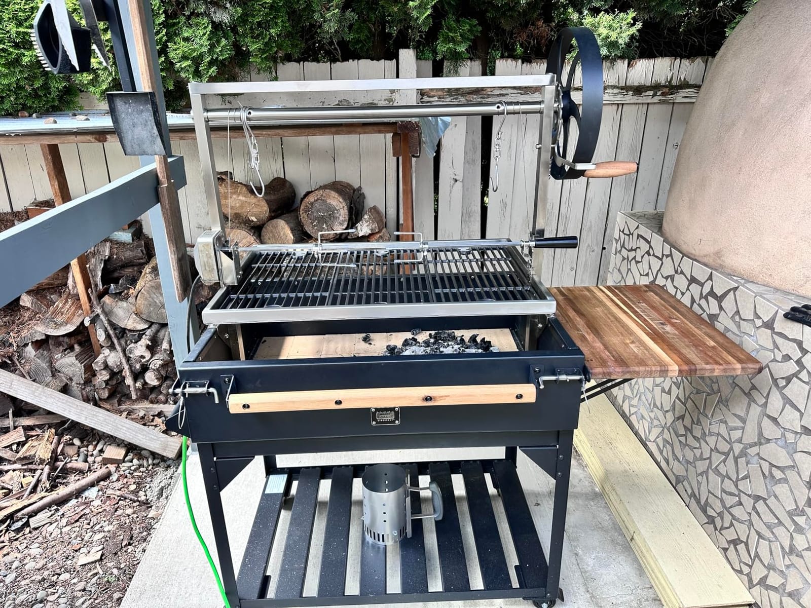 TURBRO Stainless Steel Rotisserie Kit for Gas Grills with A Cookbox up to 39'' - Includes 4W Electric Motor, 34'' - 45'' × 5/16
