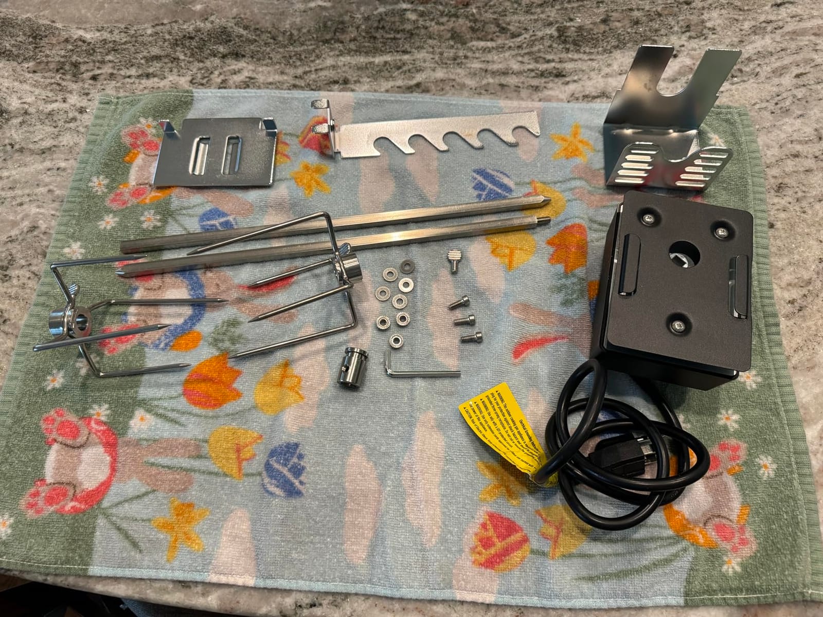 Universal Rotisserie Grill Kit for Most 2-6 Burner Grills, w/120V 4W Motor | UL Certificated BBQ Rotisserie Motor Kit, 28