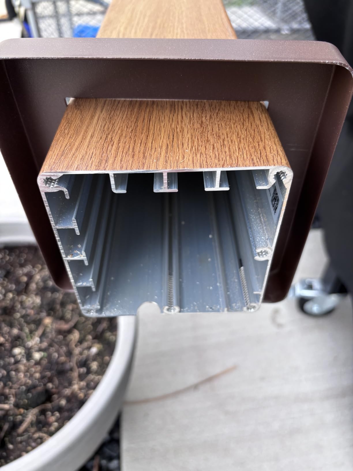 MIRADOR 111S Takasho Louvered Pergola 10x13 Wood Grain Outdoor Aluminum Pergola with Adjustable Rainproof Roof Full Aluminum Frame Ideal for Outdoor Deck Garden Patio Durable, Cherry Oak customer photo 2