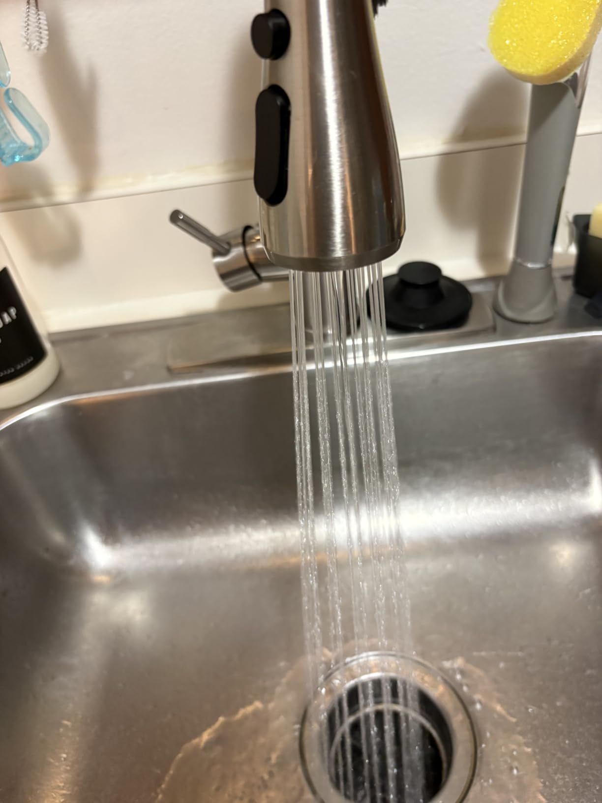 FORIOUS Kitchen Faucet with Soap Dispenser, Single Handle, Brushed Nickel customer photo 1