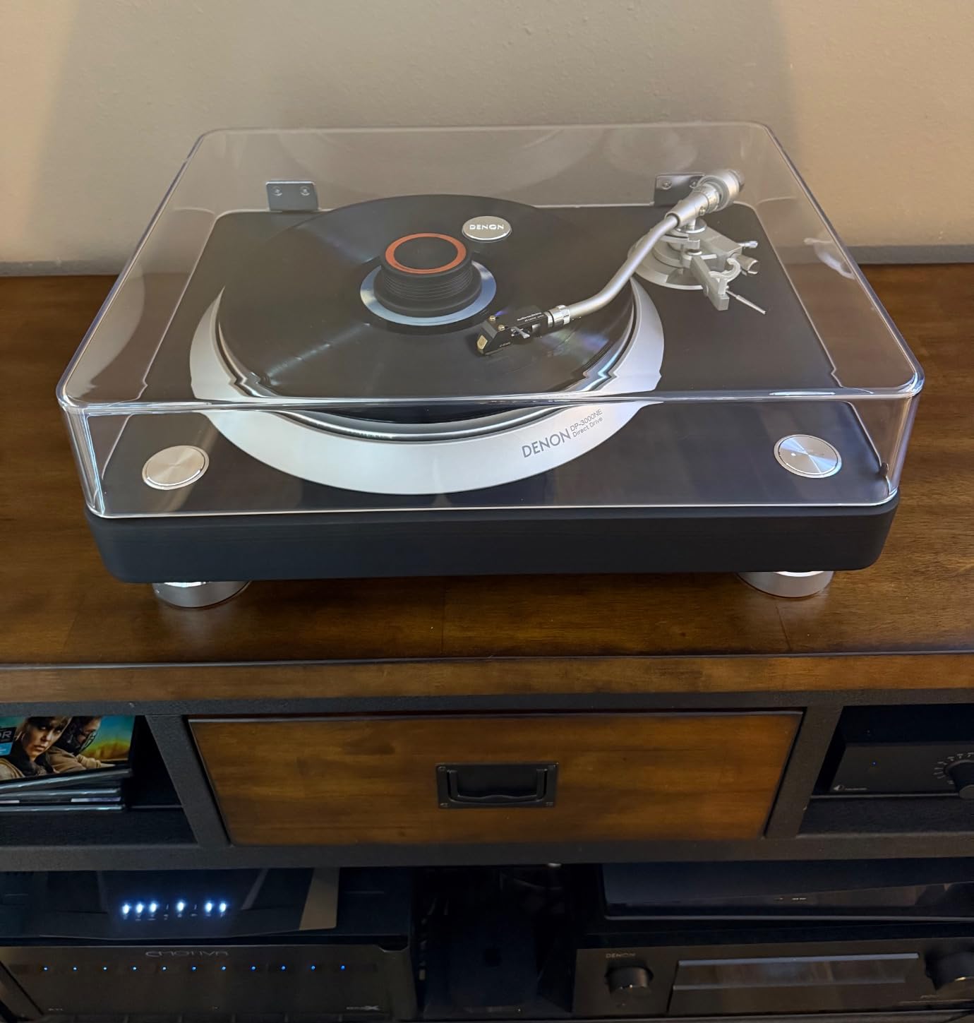 Denon DP-3000NE Fully Automatic Analog Turntable & Vinyl Record Player | Built-in Phono Equalizer, Unique S-Shaped Tonearm, Hologram Vibration Analysis, Matte Dark Ebony Wood Veneer Finish customer photo 2