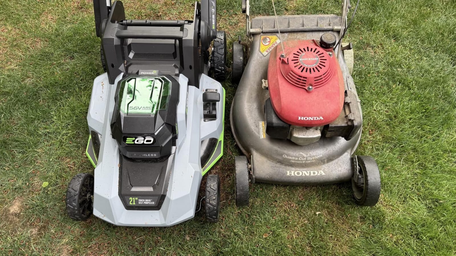 Electric Lawn Mower, Self-Propelled Cordless with Touch Drive, Includes (2) 56V 4.0Ah Batteries and Rapid Charger - LM2122SP-2 customer photo 1