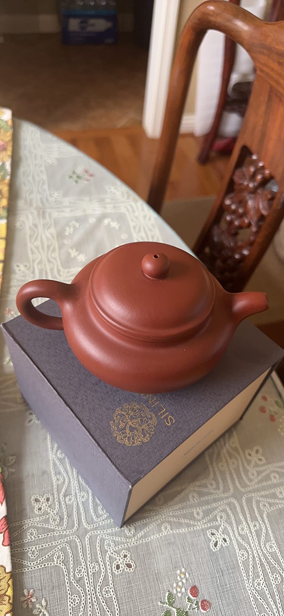 Artisan Yixing Clay Teapot 12.8 Oz, Handmade Zisha Tea Pot - Fanggu | Genuine Yixing Zisha, China Official Artist Refine, Infuse Brew Kungfu Tea Loose Leaves Maker - Zini Purple customer photo 1