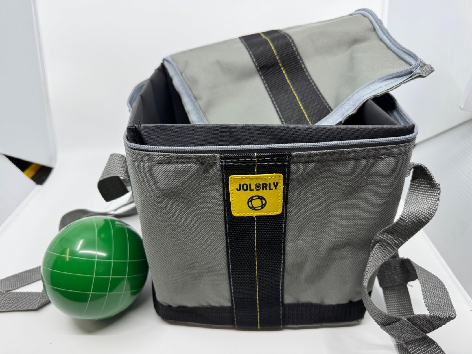 Professional Grade 107mm Bocce Ball Game Set Regulation Size and Weight 920g for Official Tournaments (Red and Green) customer photo 2