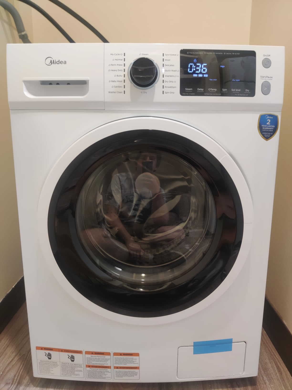 Midea Washer Dryer Combo 2.7 Cu.ft 24