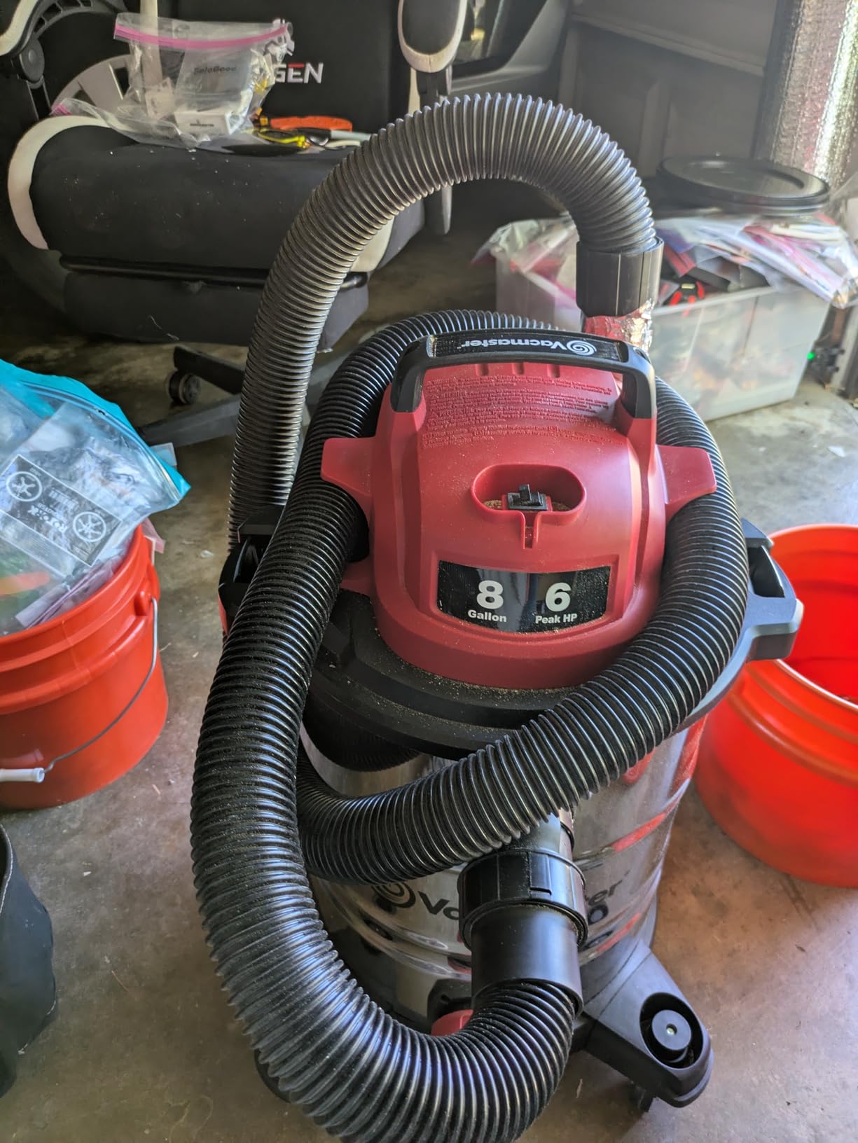 Vacmaster VOC812SF 1101 8-Gal 6 Peak HP Stainless Steel Wet/Dry Vac Red customer photo 1