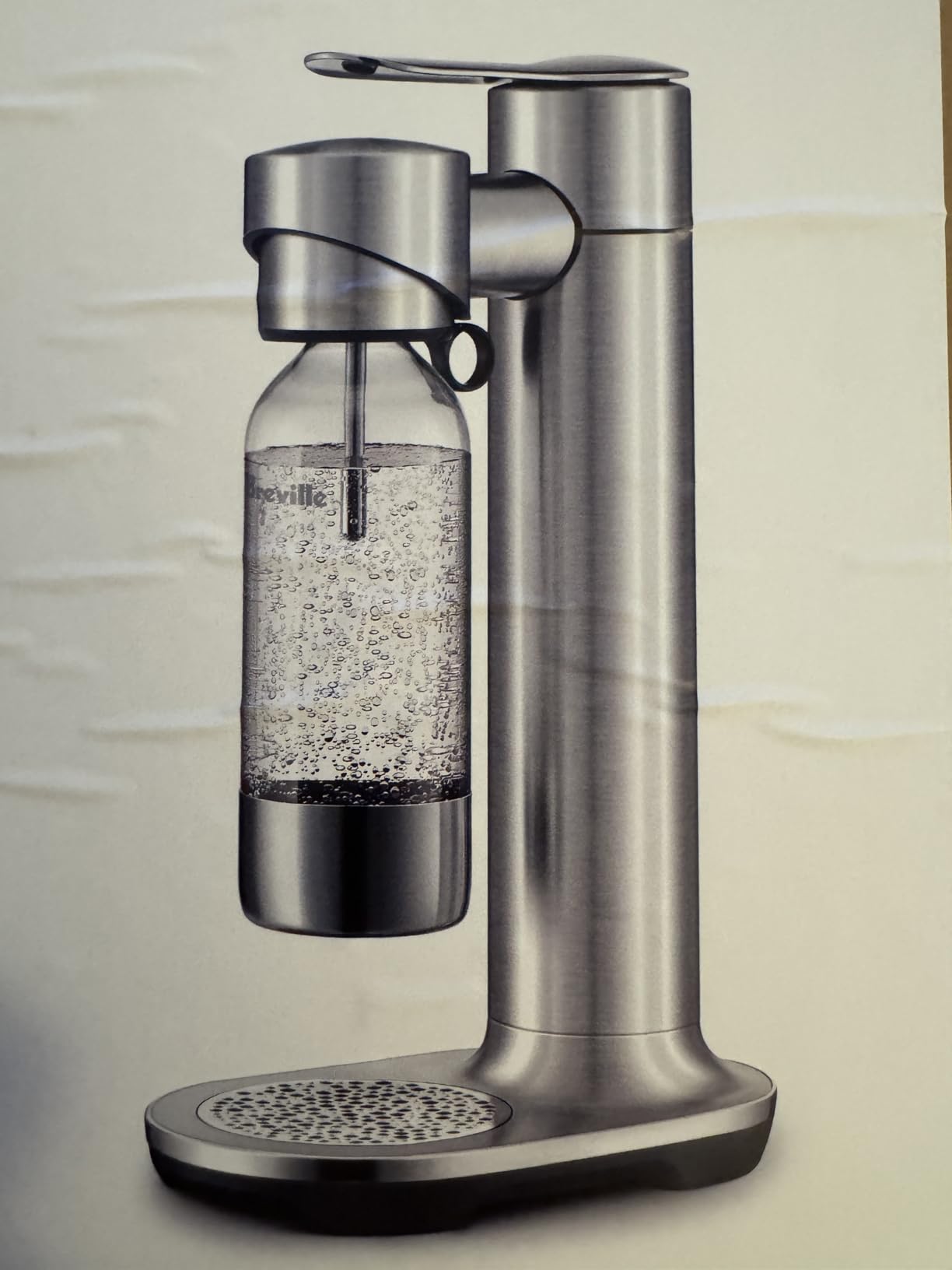 Breville InFizz Aqua Sparkling Water Maker, Brushed Stainless Steel | CO2 cylinder not included | BCA600BSS | Easily make fizzy, carbonated water at home and store in fridge with the 1L bottle customer photo 2