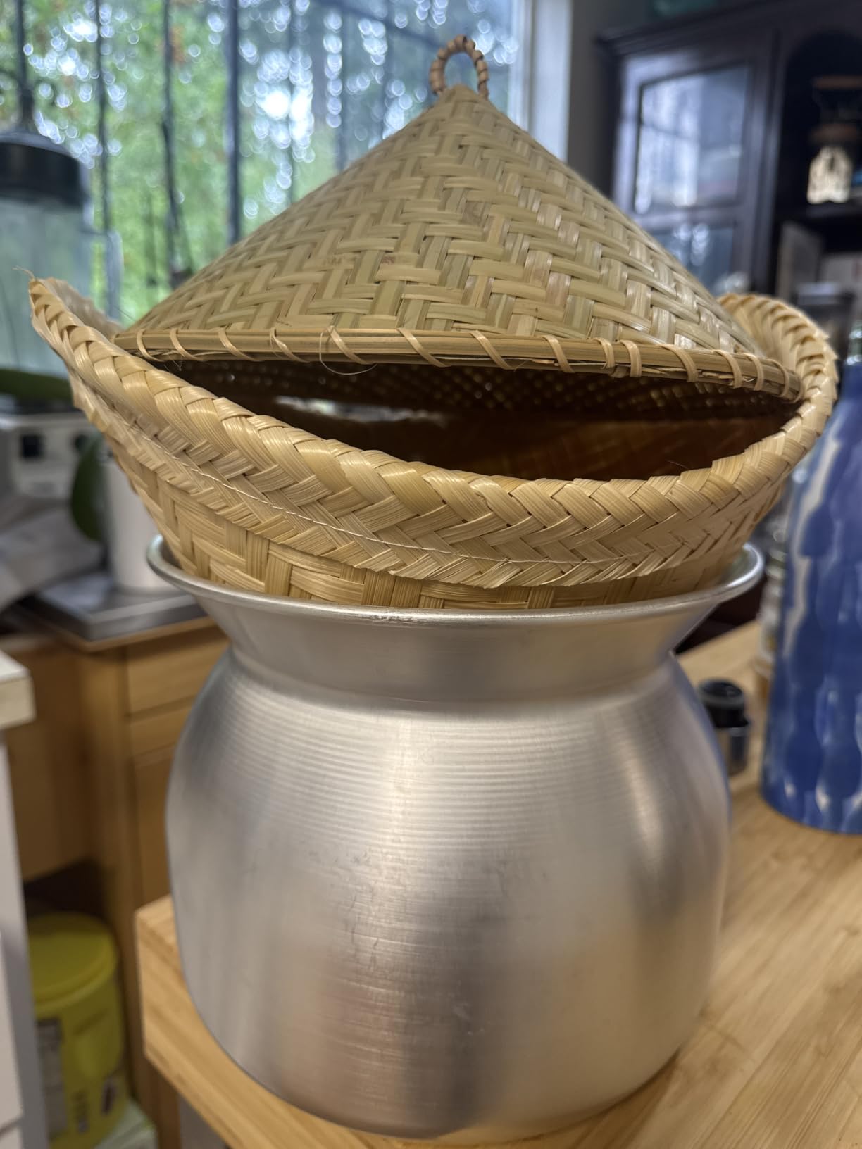 Sticky Rice Deluxe Value Savings Set - Includes Steamer Pot, Handcrafted Bamboo Wing Basket & Lid, 24