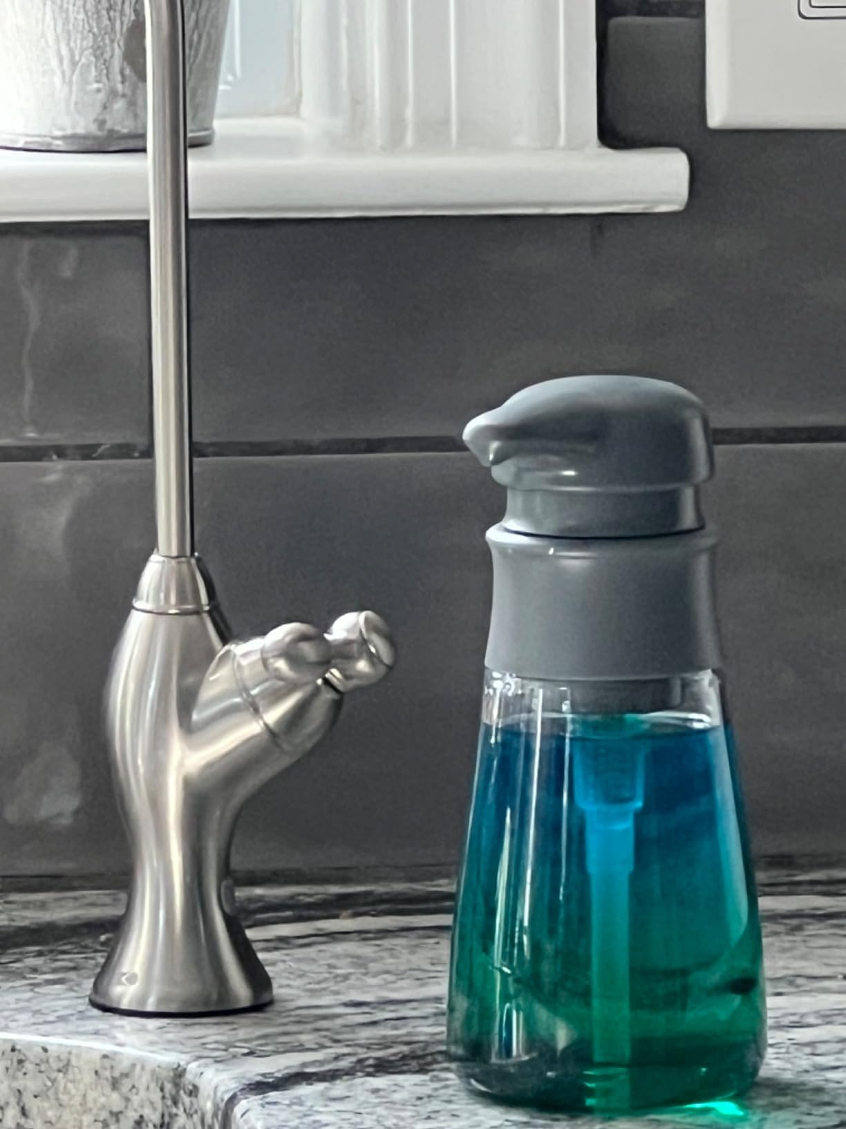 OXO Good Grips Refillable Hand & Lotion Dispenser with Pump, 10 oz | Countertop Dish Or Hand Soap Dispenser, Non-Slip Base, Kitchen Sink Or Bathroom Countertop Use, Easy-Press Pump customer photo 2