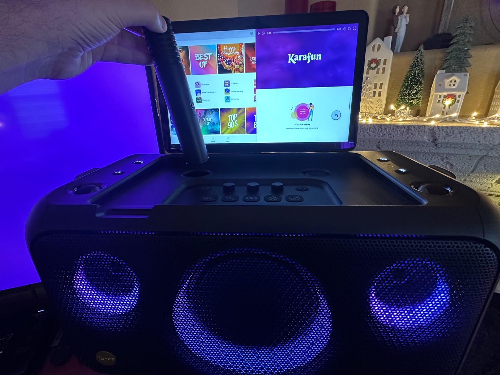 Ikarao Karaoke Machine for Adults, with Lyrics Display, 10.1