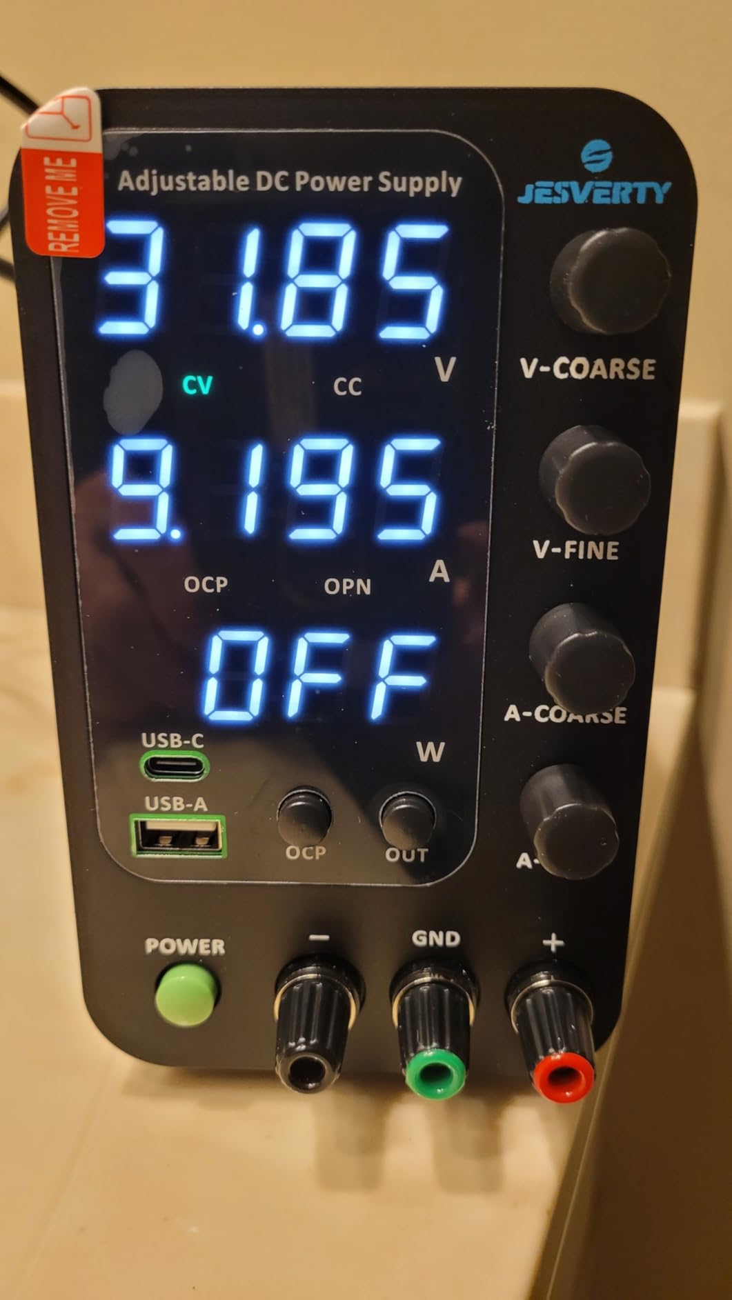 DC Power Supply Variable, 0-32V 0-10A Switching Bench Power Supply with 20W USB & Type-C Quick-Charge, Encoder Coarse & Fine Adjustment Knob, Output Switch, 4-Digit LED Display - SPS-3010V customer photo 2